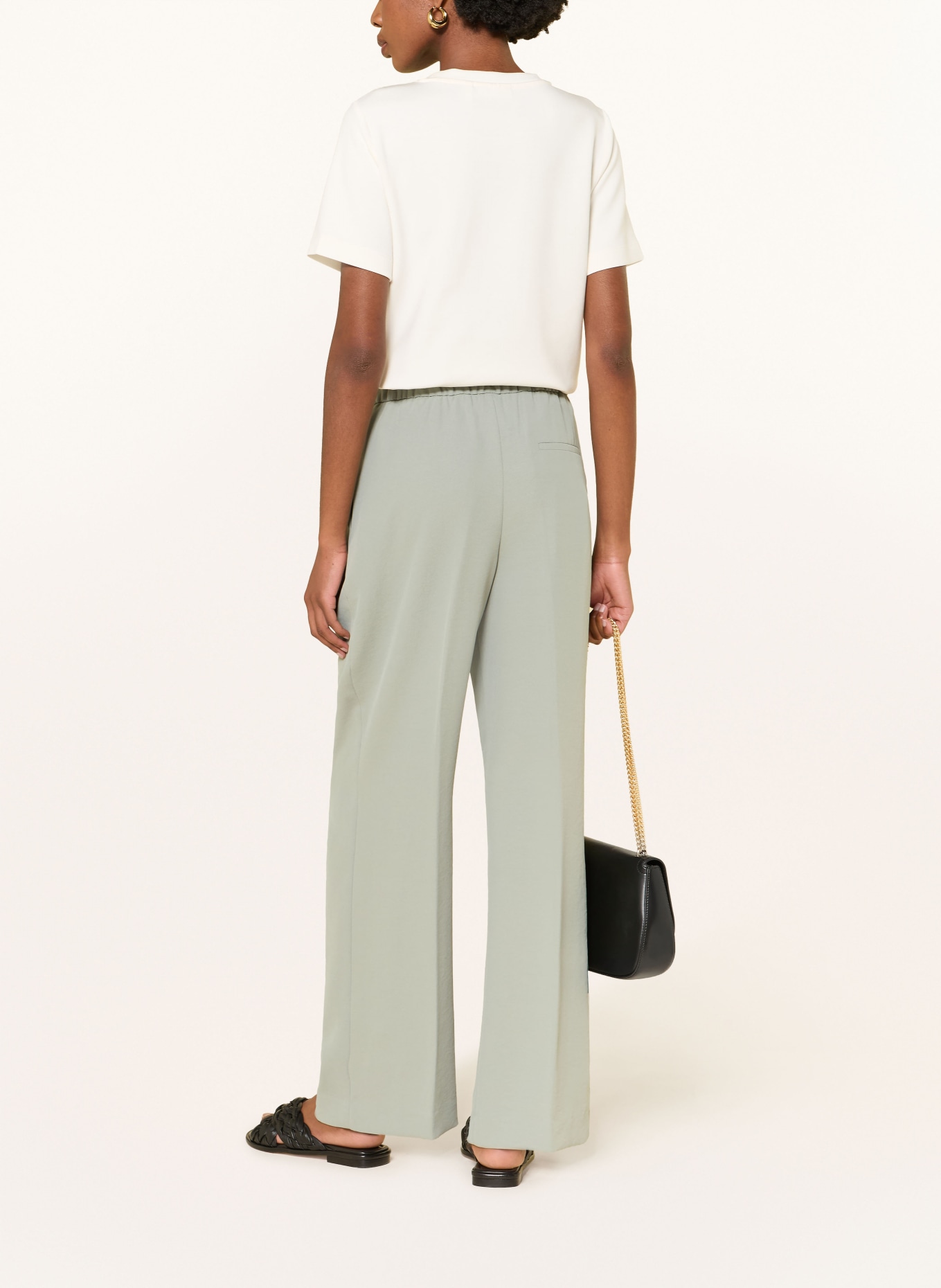 Calvin Klein Marlene pants: LIGHT GREEN