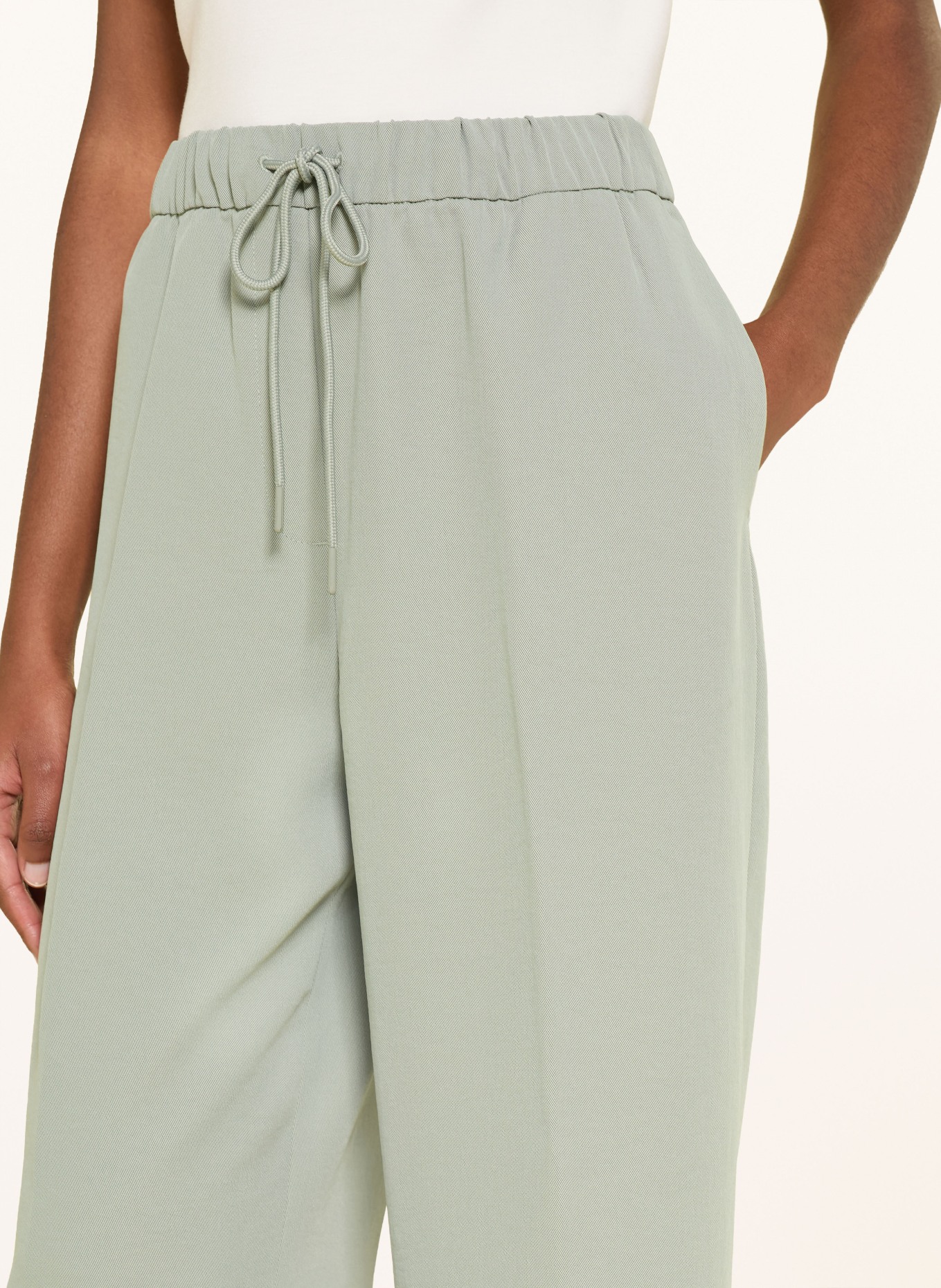 Calvin Klein Marlene pants: LIGHT GREEN