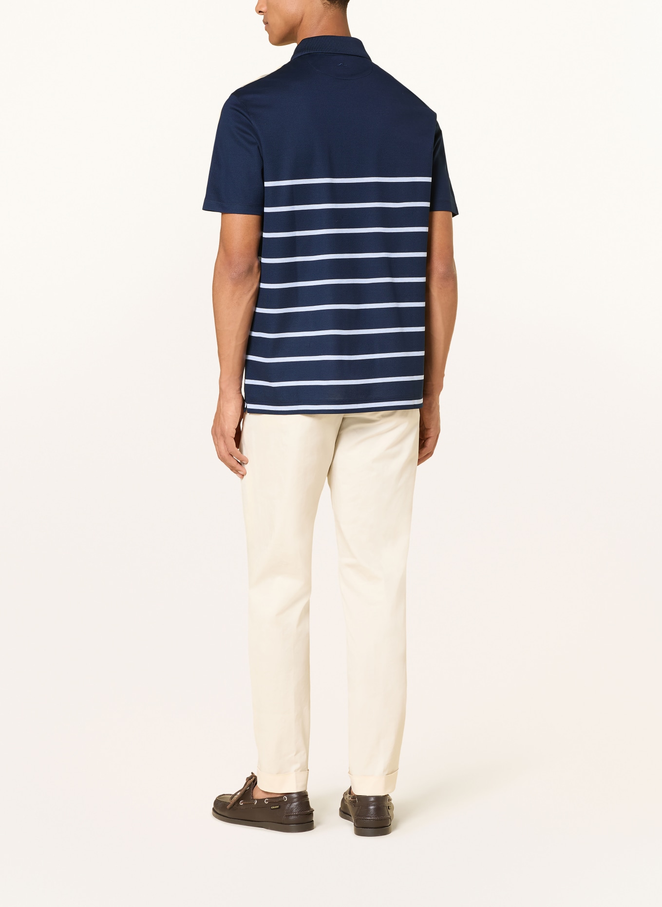PAUL & SHARK piqué polo shirt: DARK BLUE / WHITE