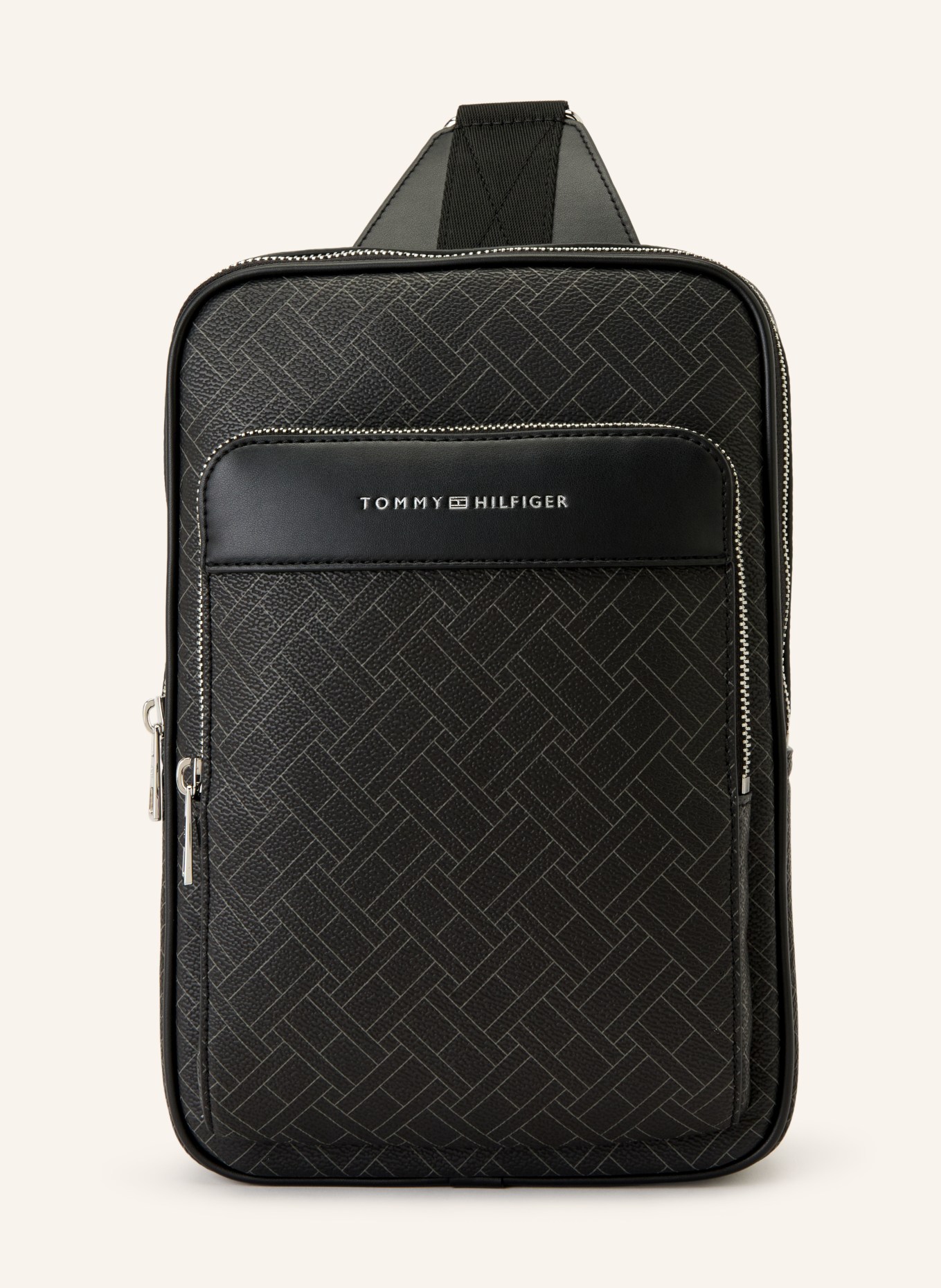 TOMMY HILFIGER Umhängetasche FLAG: SCHWARZ