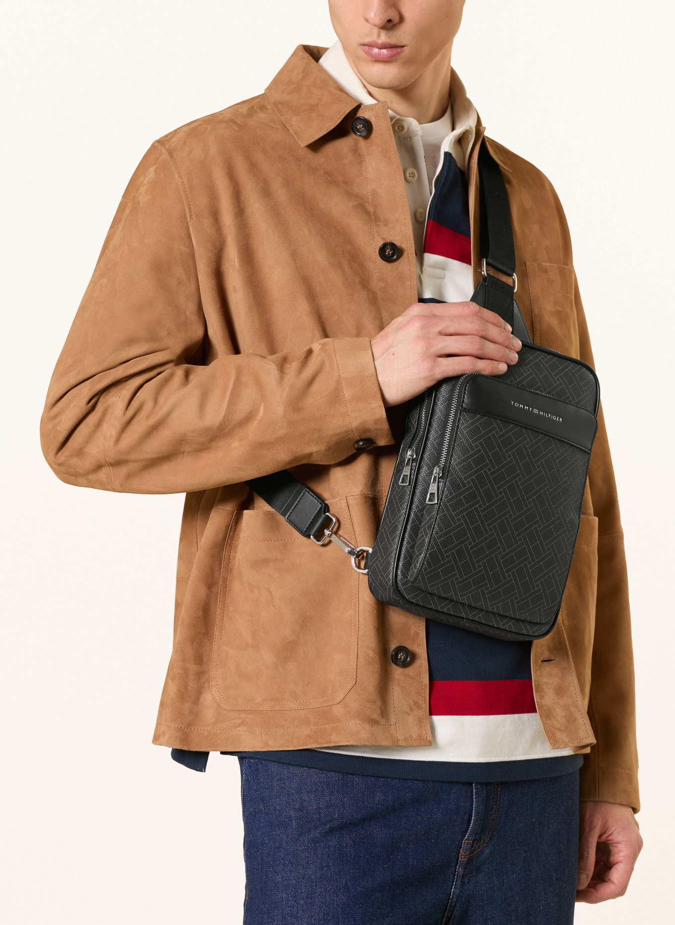 TOMMY HILFIGER Schoudertas FLAG: ZWART