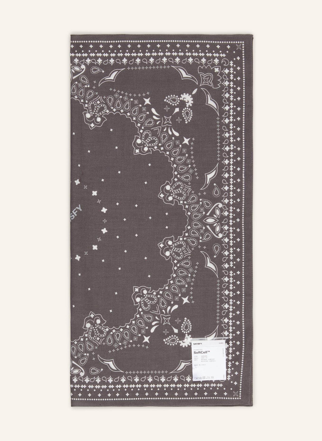SATISFY SOFTCELL Scarf: DARK GRAY / WHITE