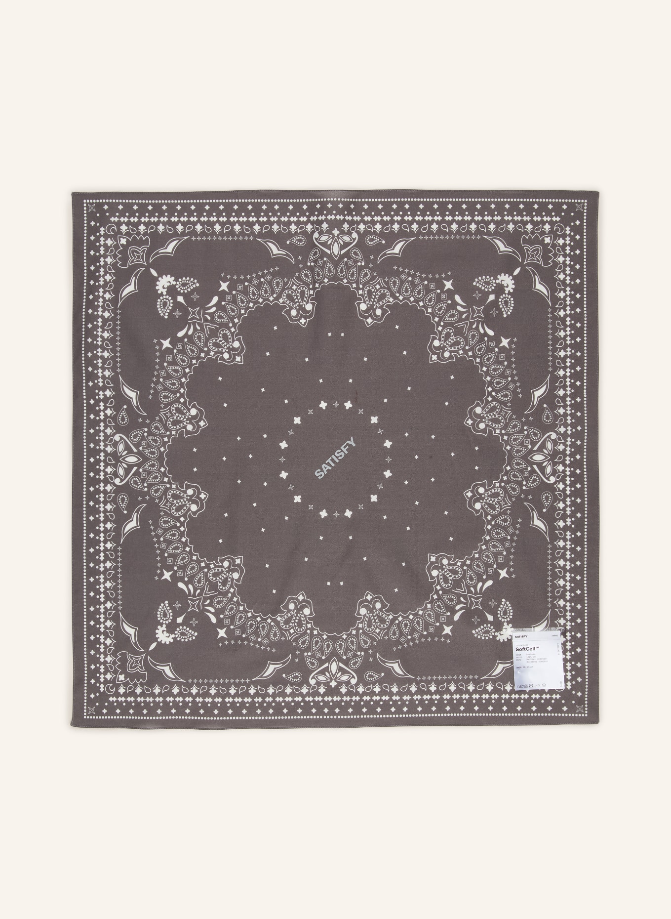 SATISFY SOFTCELL Scarf: DARK GRAY / WHITE