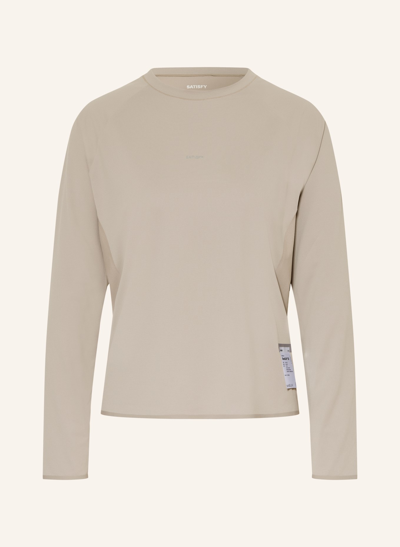SATISFY Tricou de alergare AURALITE™ UV: BEJ