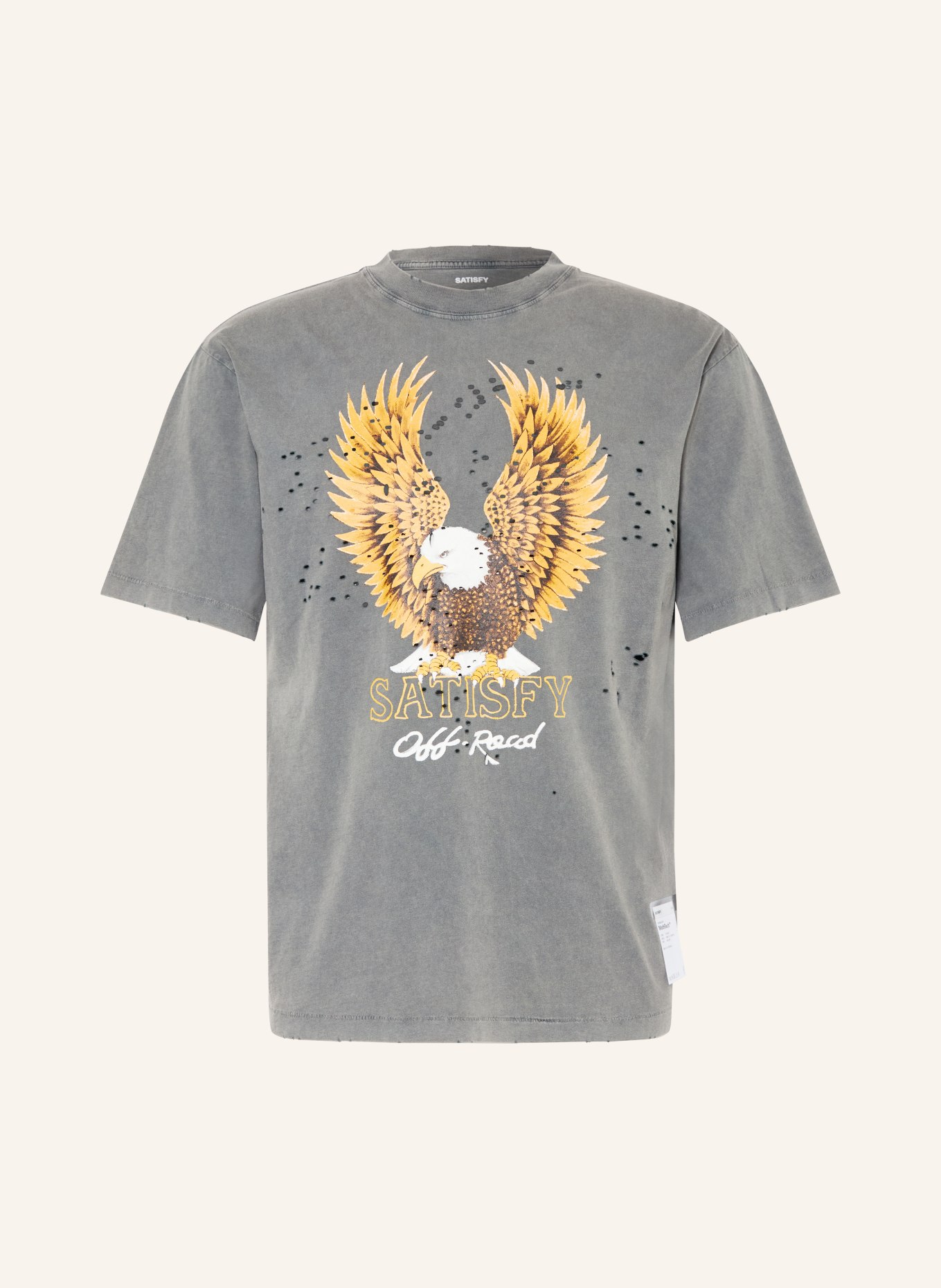 SATISFY Laufshirt MOTHTECH™: SCHWARZ / DUNKELGELB / WEISS