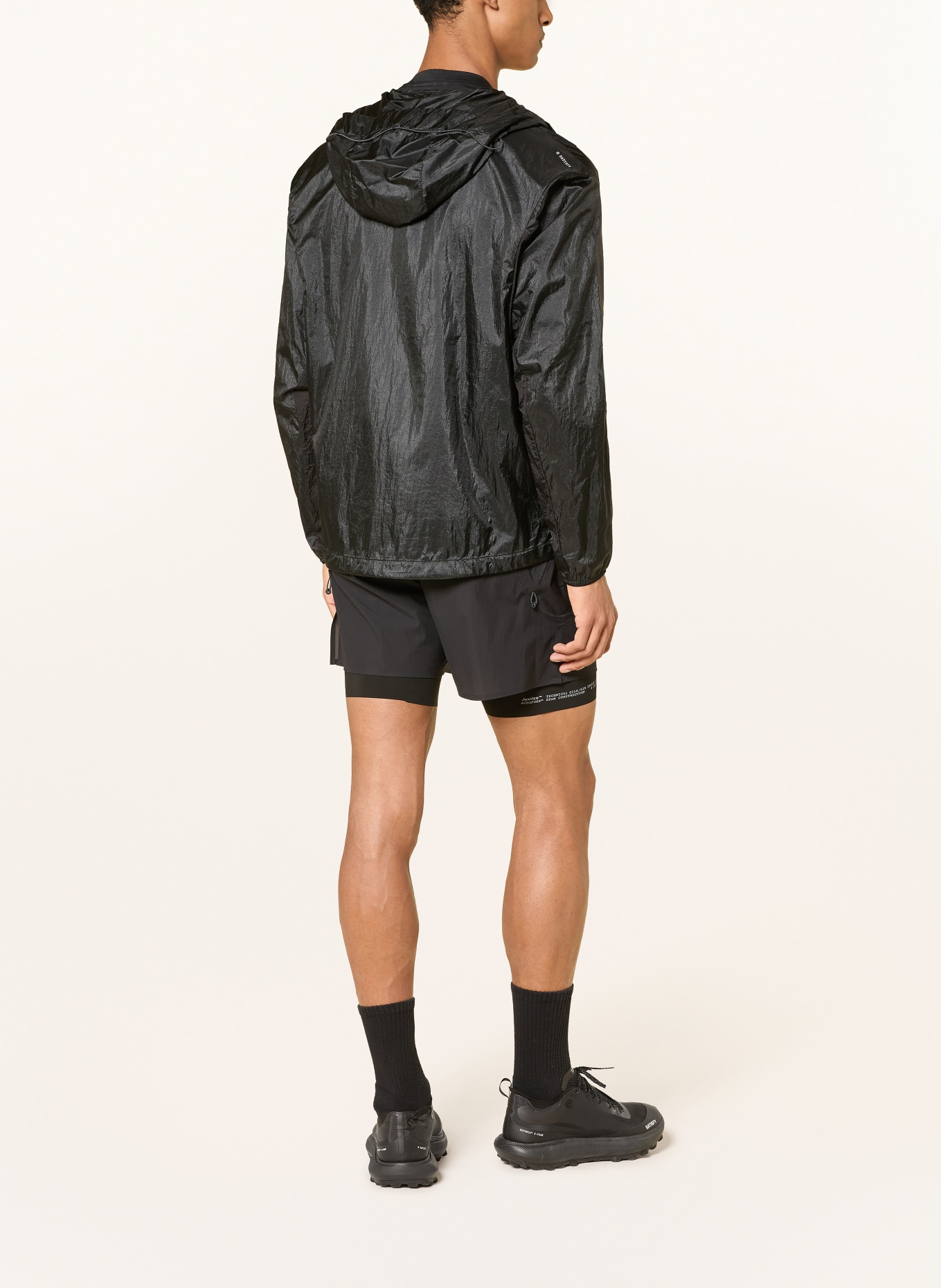SATISFY 2-i-1-löparshorts RIPPY™ CORDURA: SVART