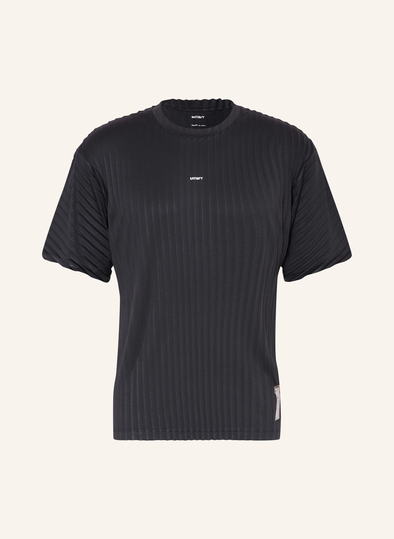SATISFY Løbetrøje AURALITE™ PLEATED: SORT