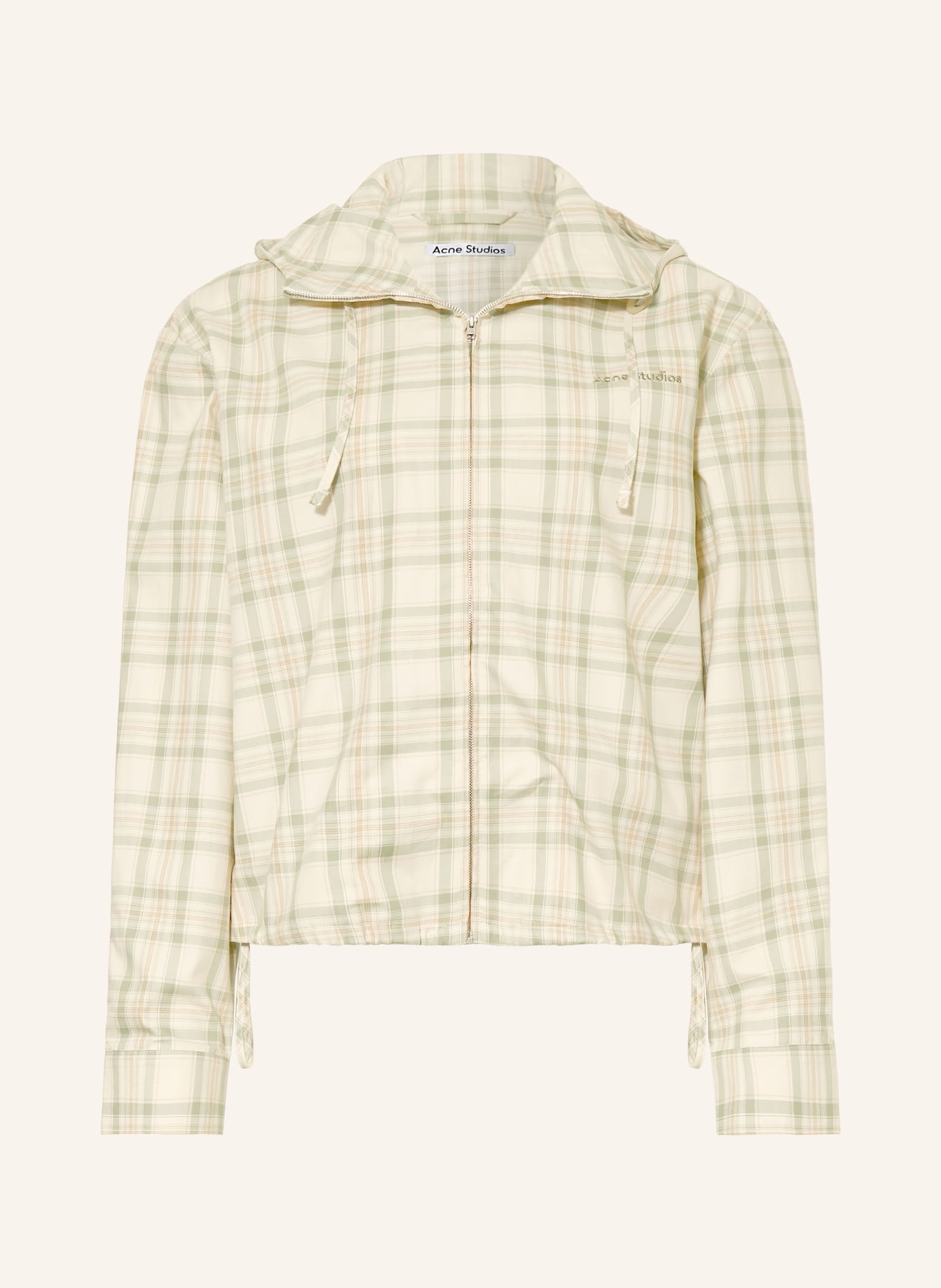 Acne Studios Overjacket: CREAM / ORANGE / GREEN
