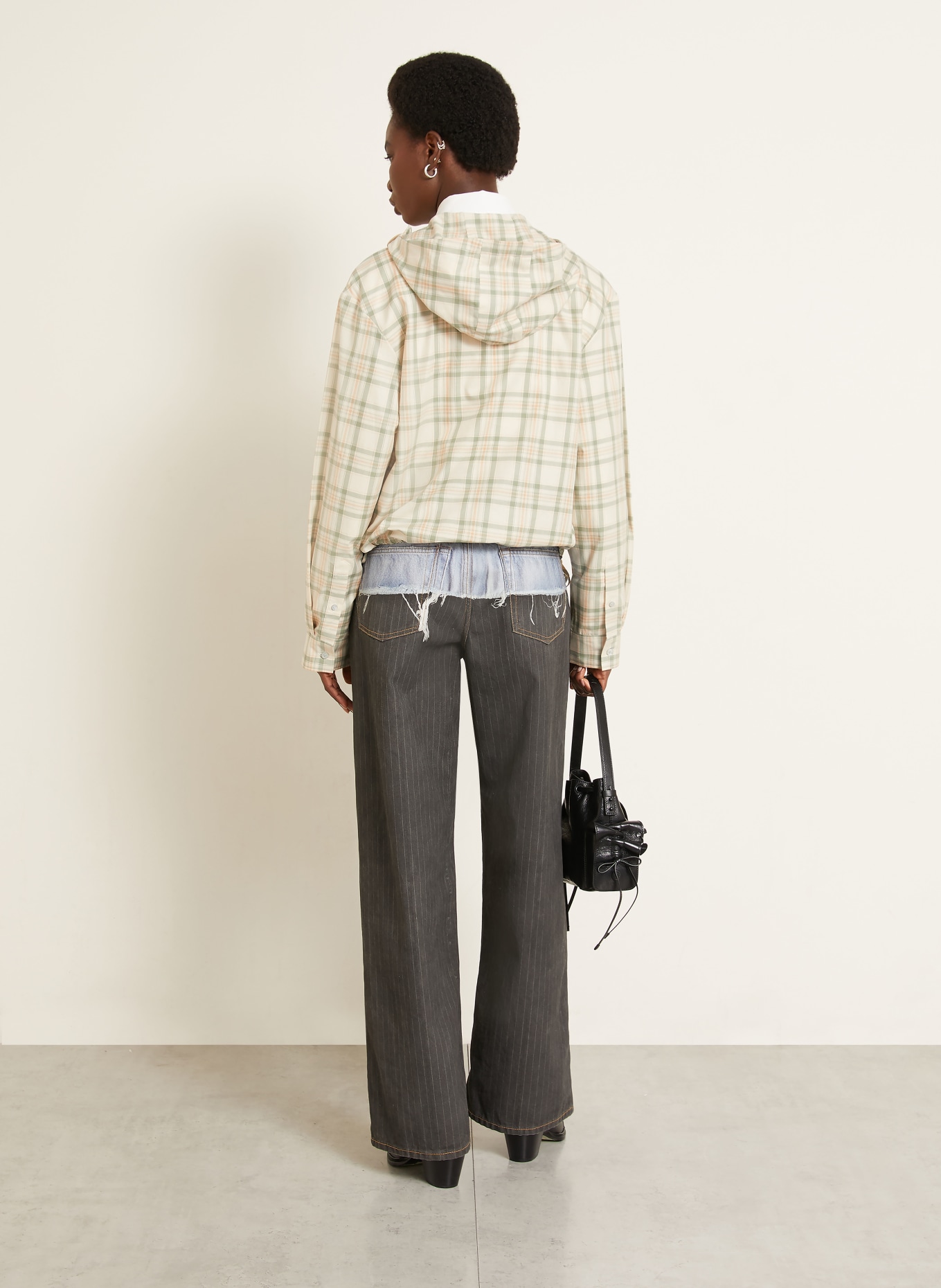 Acne Studios Overjacket: CREAM / ORANGE / GREEN