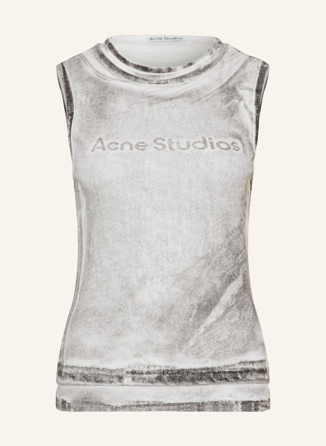Acne Studios Top: HVID / GRÅ / SORT