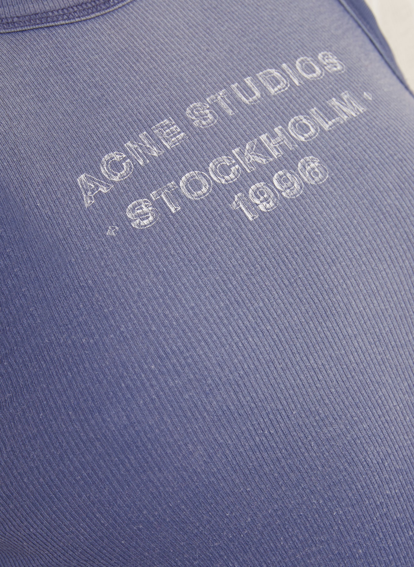 Acne Studios Top: BLAU / HELLGRAU