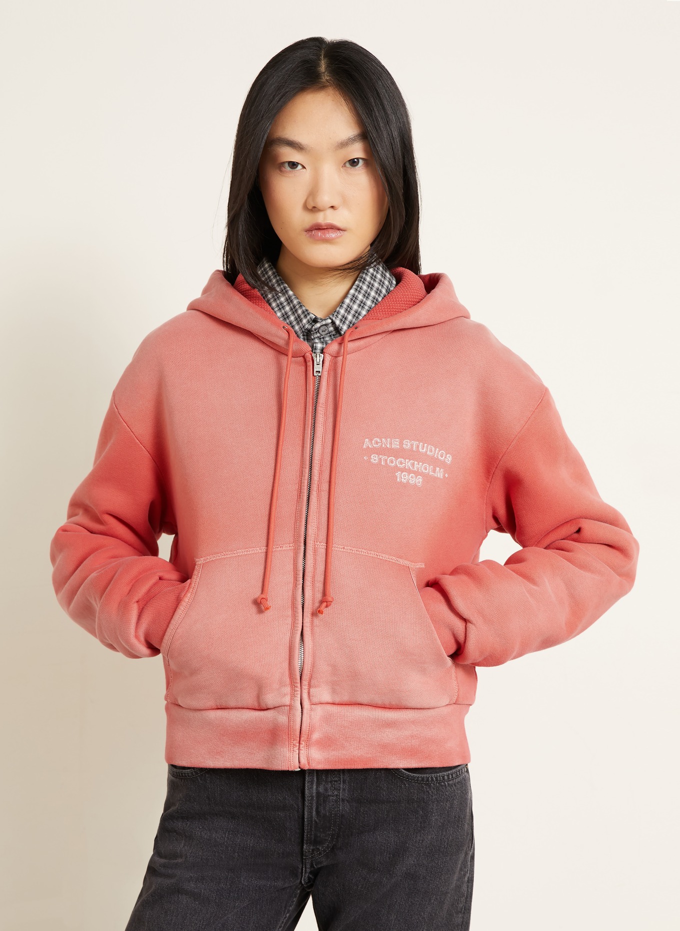 Acne Studios Veste en molleton: ROUGE CLAIR