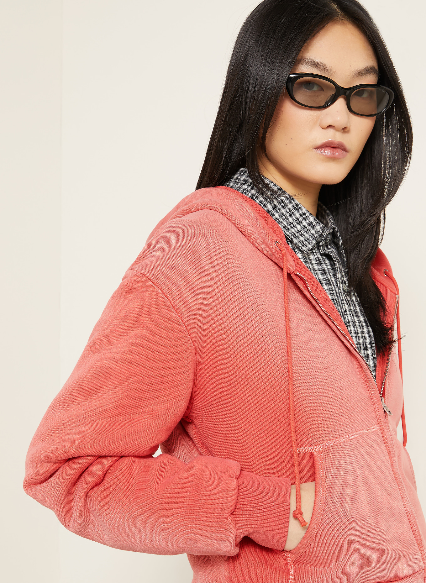Acne Studios Veste en molleton: ROUGE CLAIR