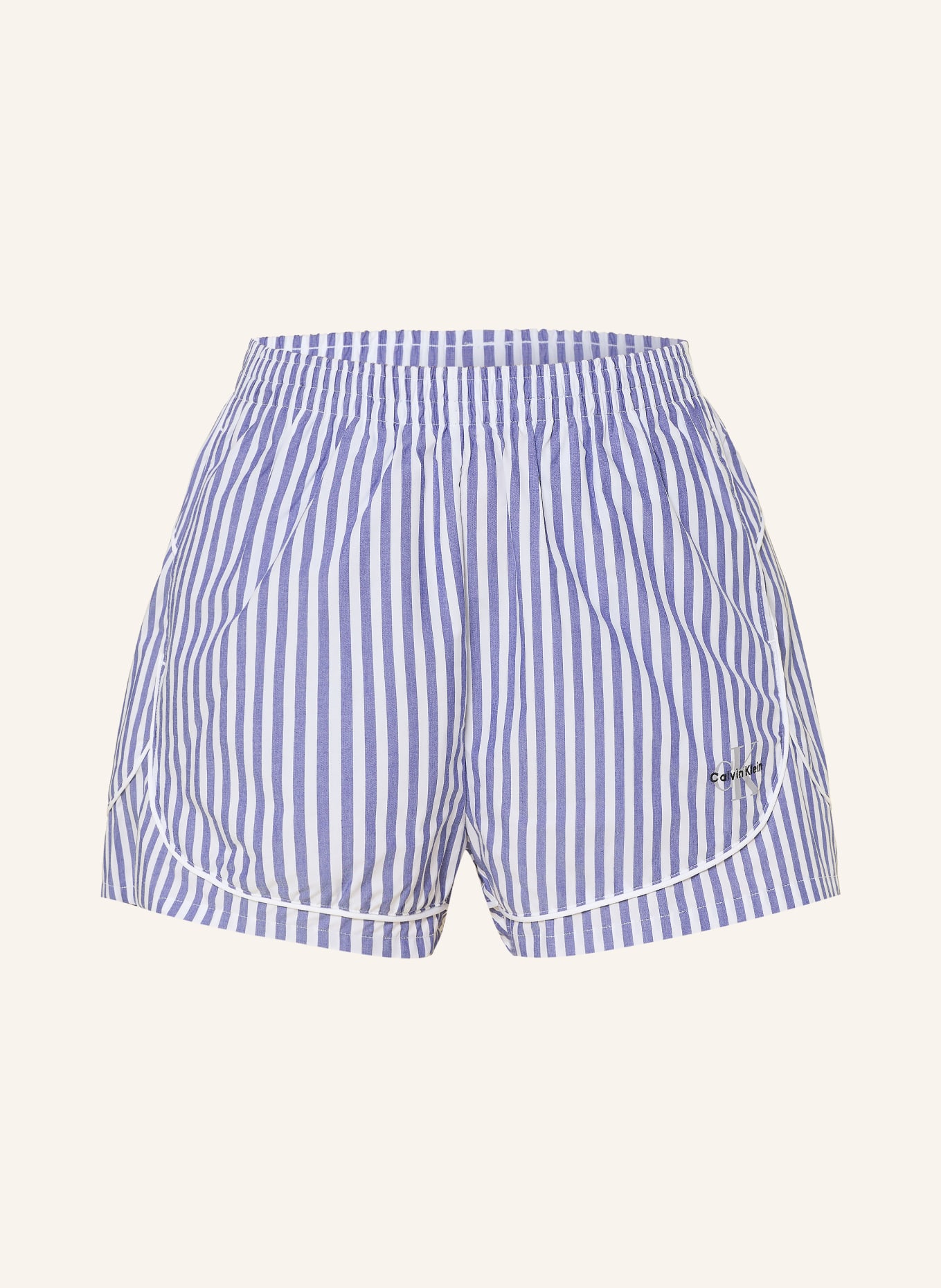 Calvin Klein Schlafshorts: BLAU / WEISS