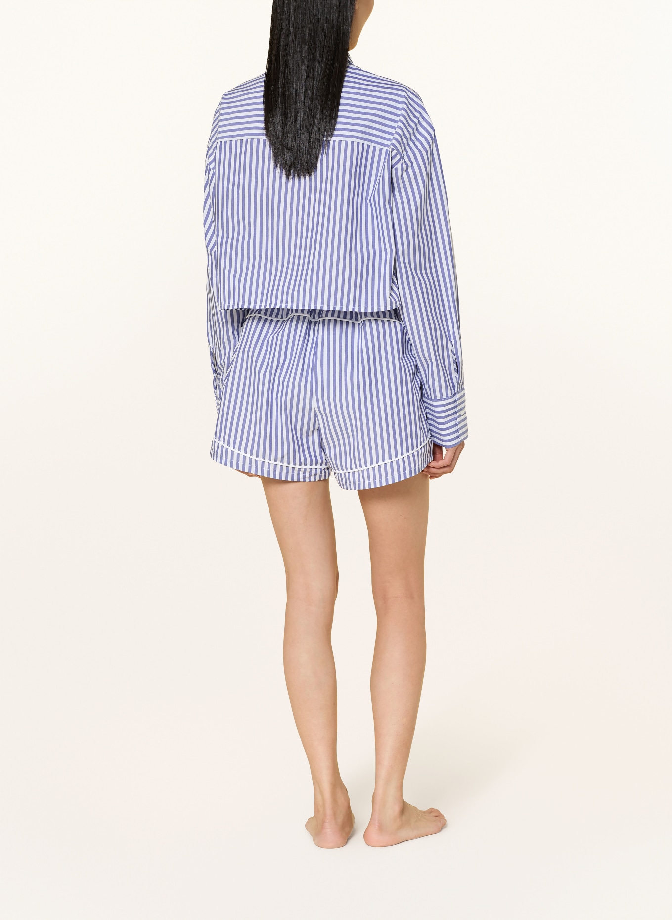 Calvin Klein Schlafshorts: BLAU / WEISS