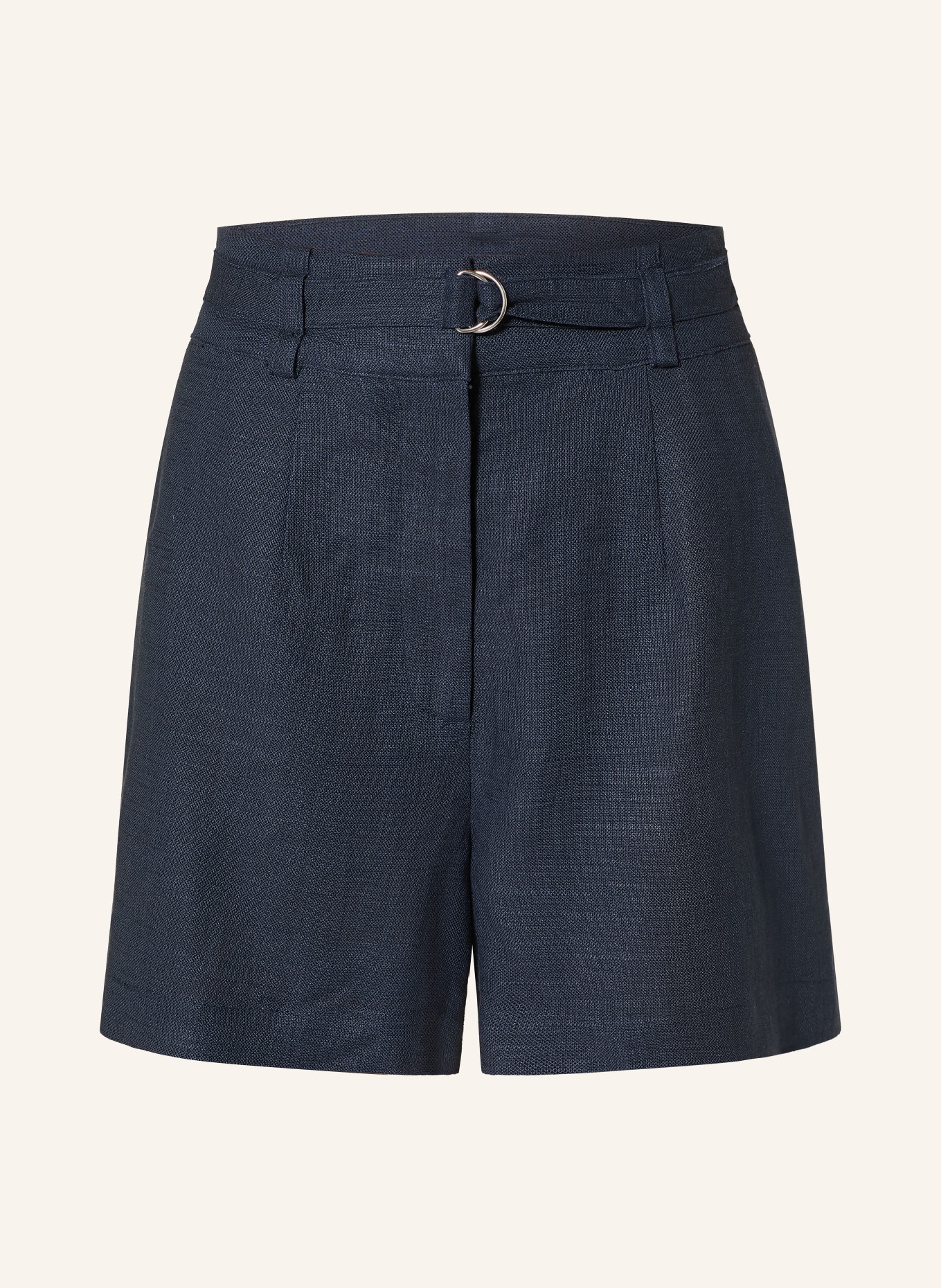 Y.A.S. Linen shorts: DARK BLUE