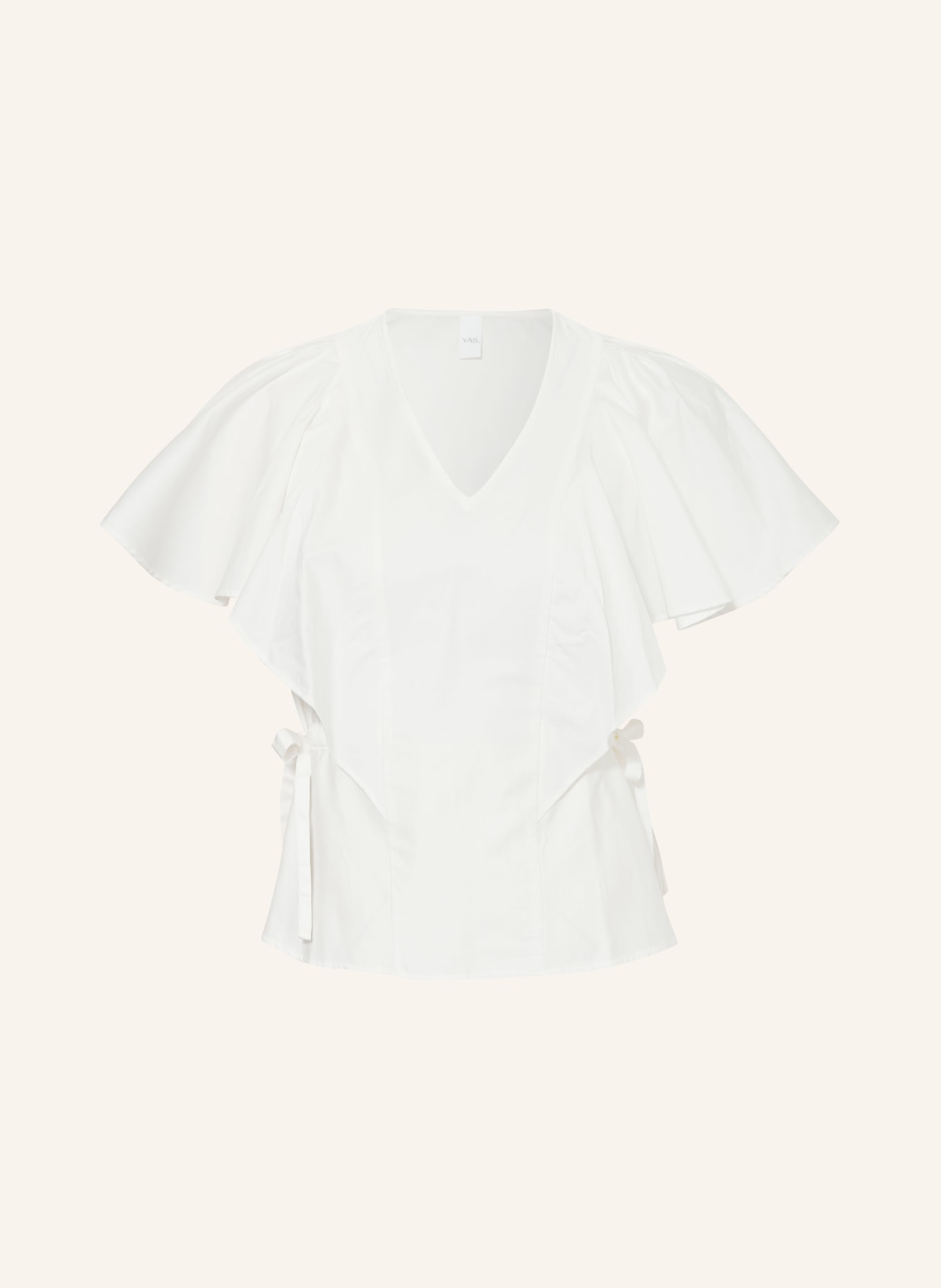 Y.A.S. Blouse top with ruffles: WHITE