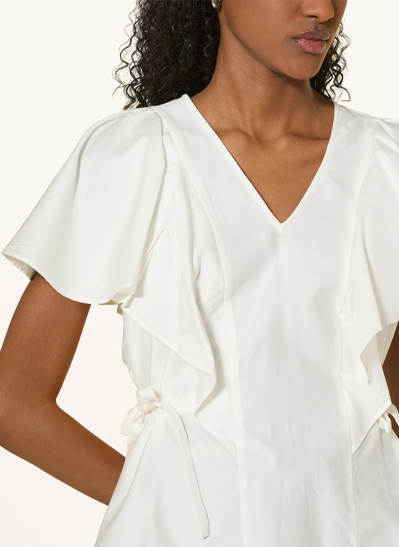 Y.A.S. Blouse top with ruffles: WHITE