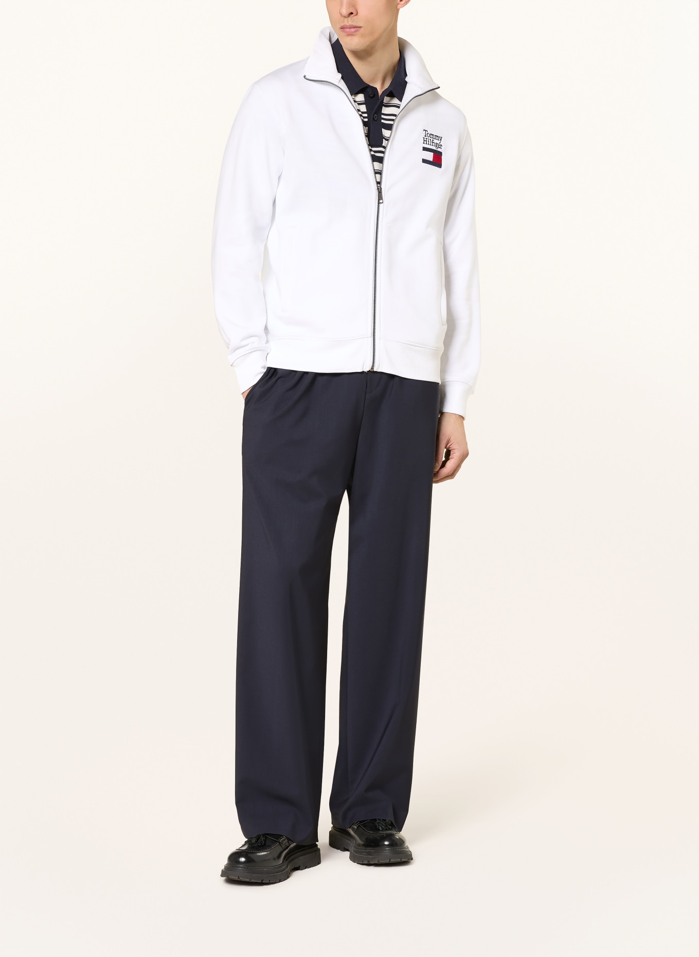 TOMMY HILFIGER mikina: BÍLÁ