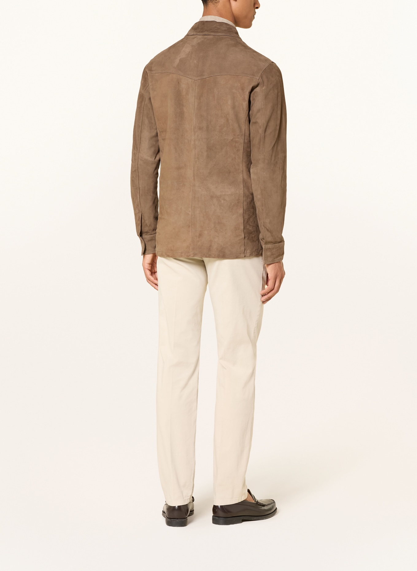 PROFUOMO Leder-Overjacket: BRAUN