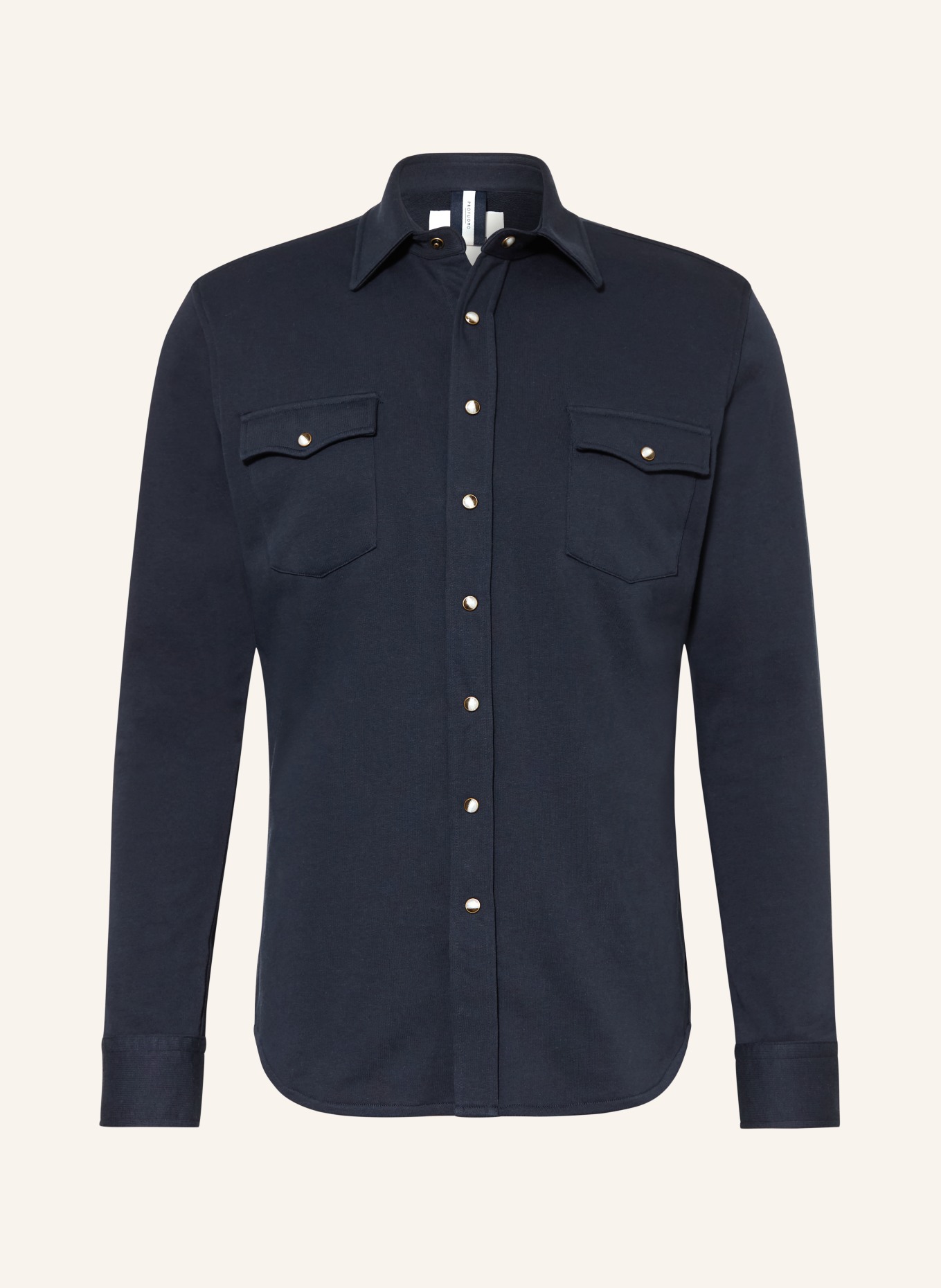 PROFUOMO Jersey-Overshirt: DUNKELBLAU