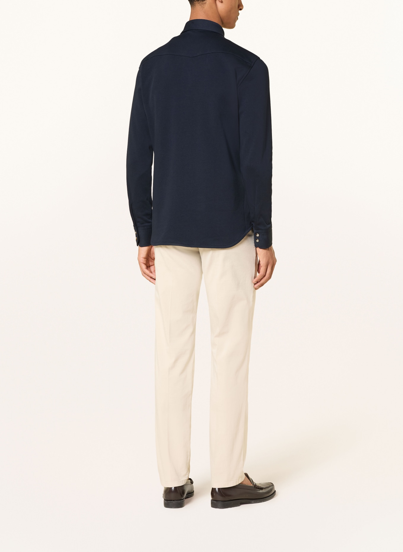 PROFUOMO Jersey-Overshirt: DUNKELBLAU