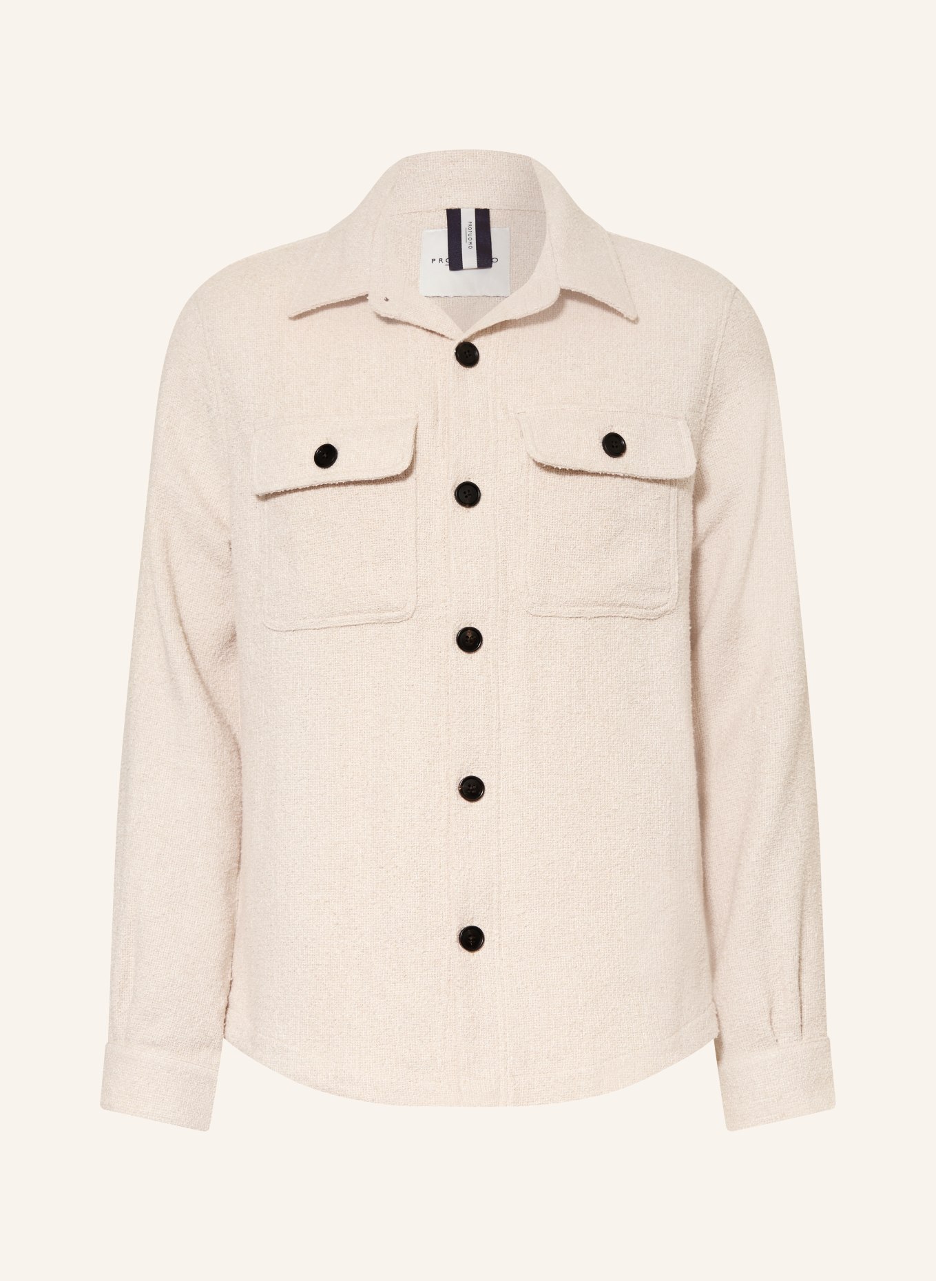 PROFUOMO Bouclé-overshirt: BEIGE