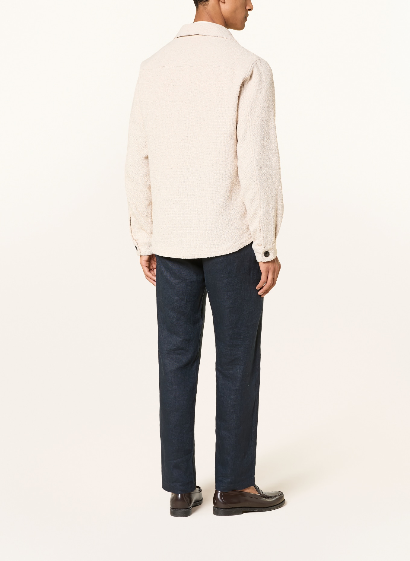 PROFUOMO Bouclé-overshirt: BEIGE