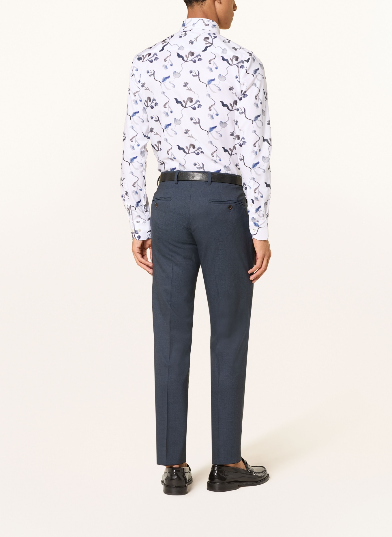 PROFUOMO Hemd Slim Fit: BLAU / WEISS / SCHWARZ