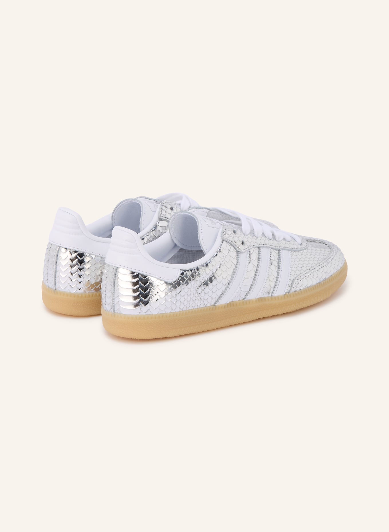 adidas Originals SAMBA OG Sneakers: SILVER / WHITE
