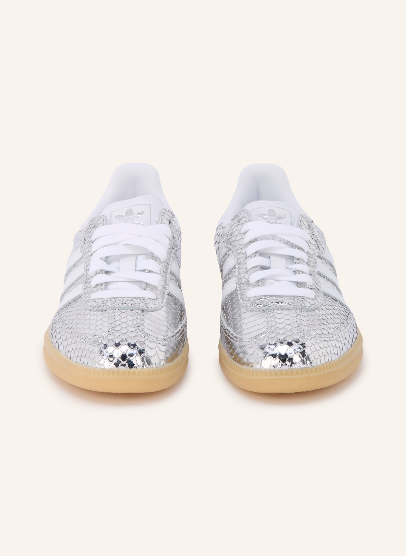 adidas Originals SAMBA OG Sneakers: SILVER / WHITE