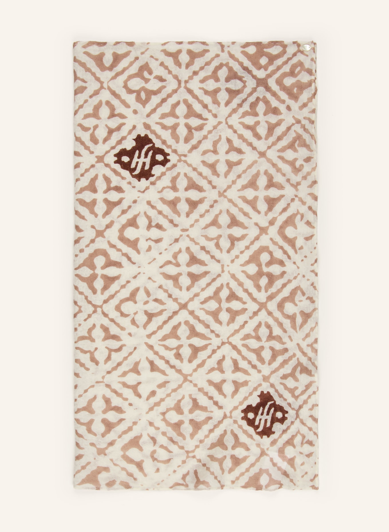friendly hunting Cashmere-Tuch: ECRU / BRAUN