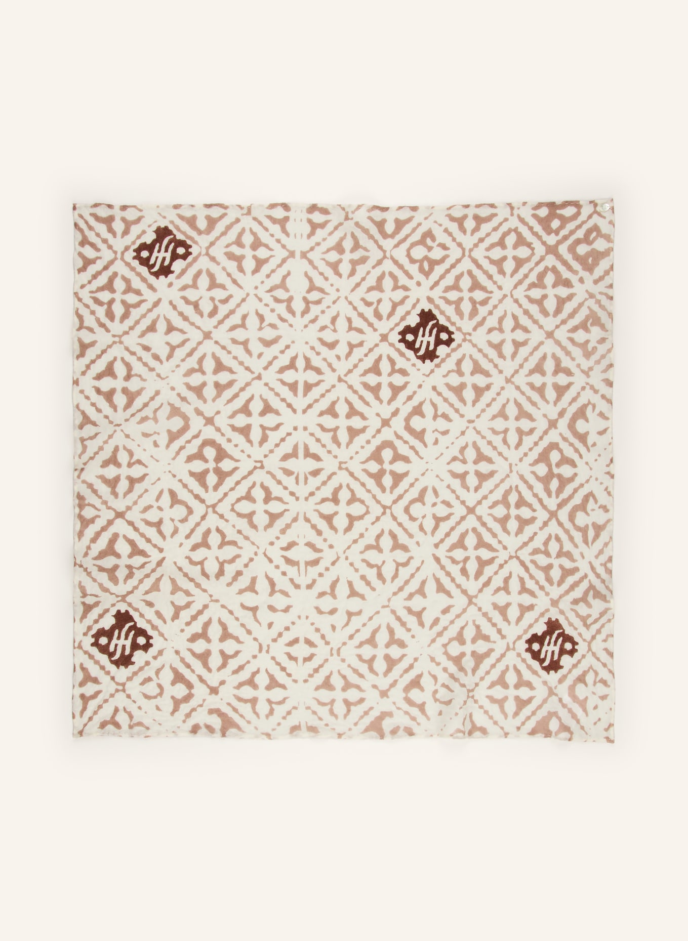 friendly hunting Cashmere-Tuch: ECRU / BRAUN