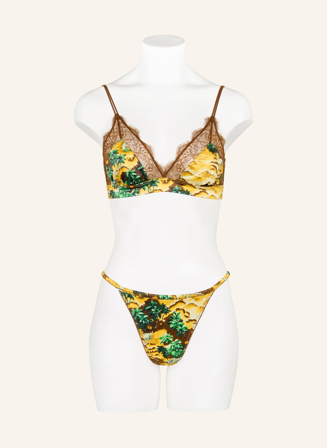 LOVE Stories String CHARLOTTE: MARRON / JAUNE / VERT
