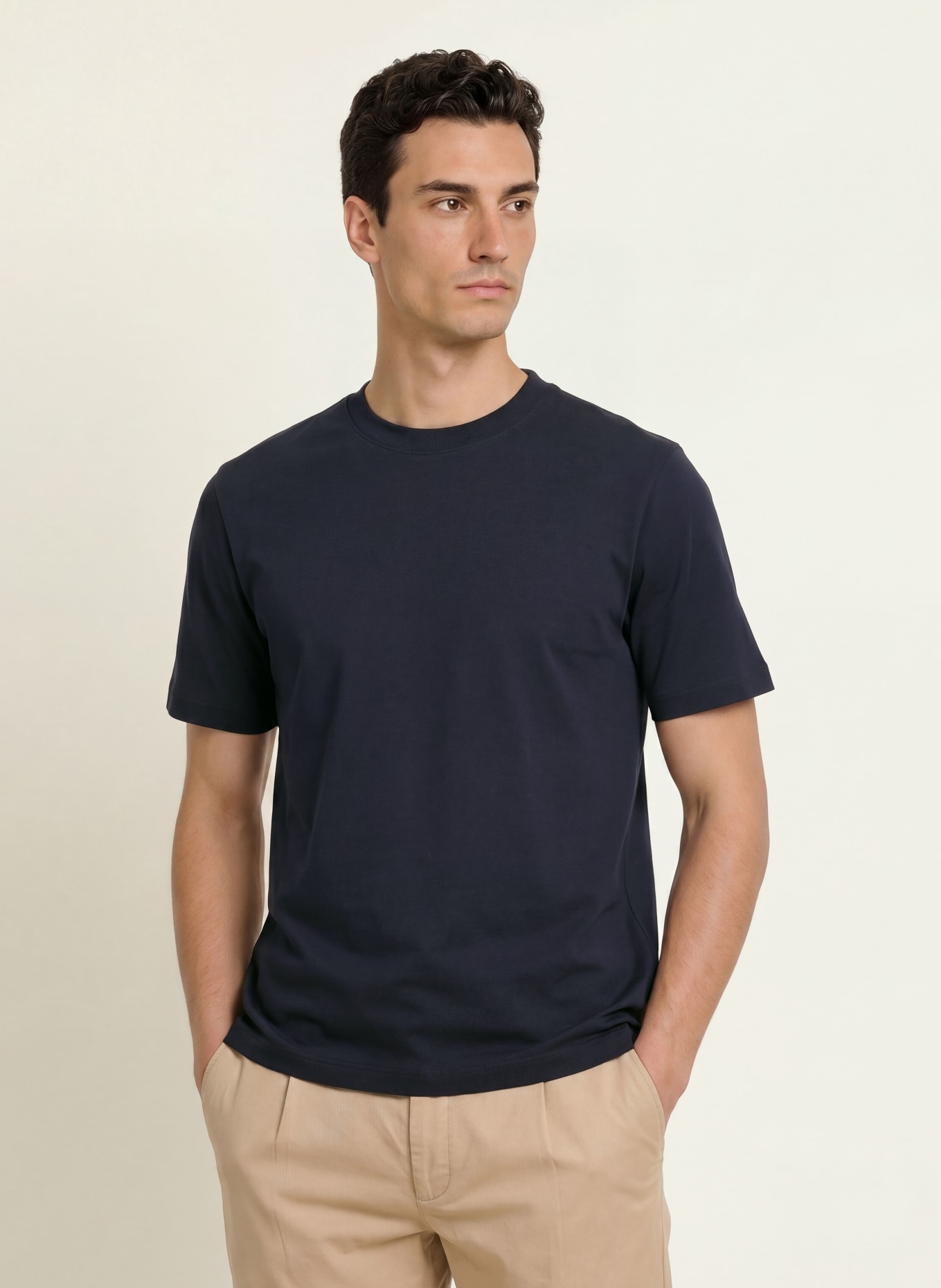 seidensticker T-shirt: DONKERBLAUW