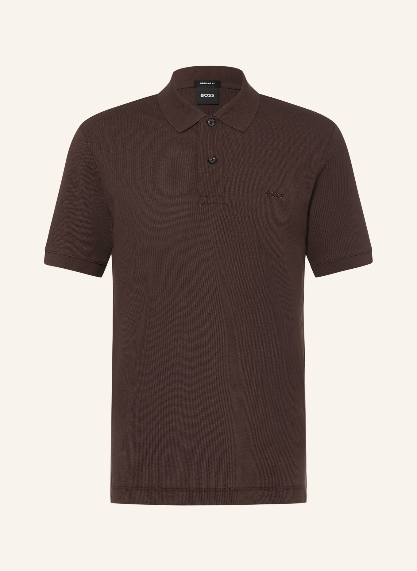 BOSS Piqué-Poloshirt PALLAS Regular Fit: DUNKELBRAUN