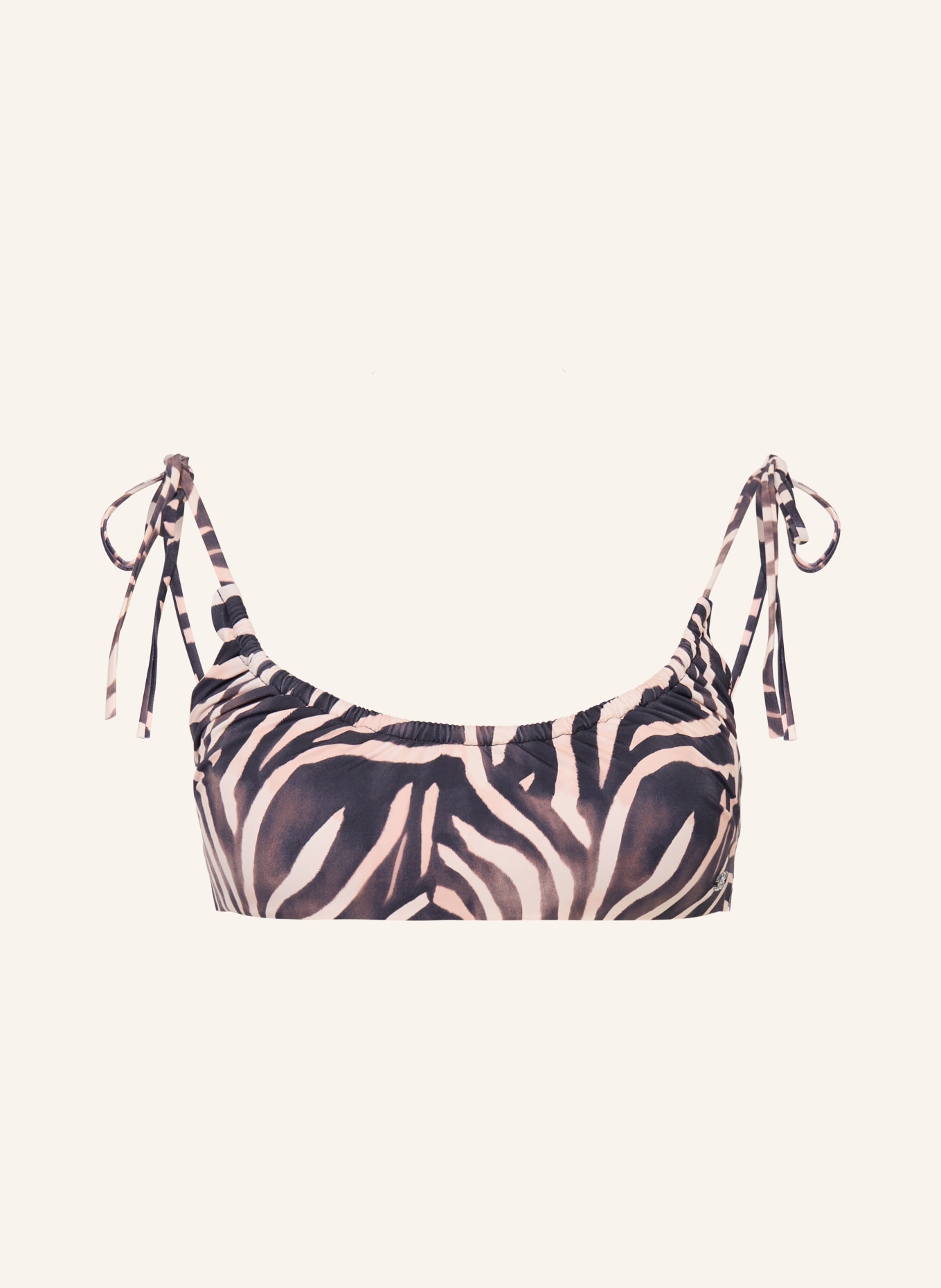 HUGO Bralette-Bikini-Top FANCY: BEIGE / SCHWARZ