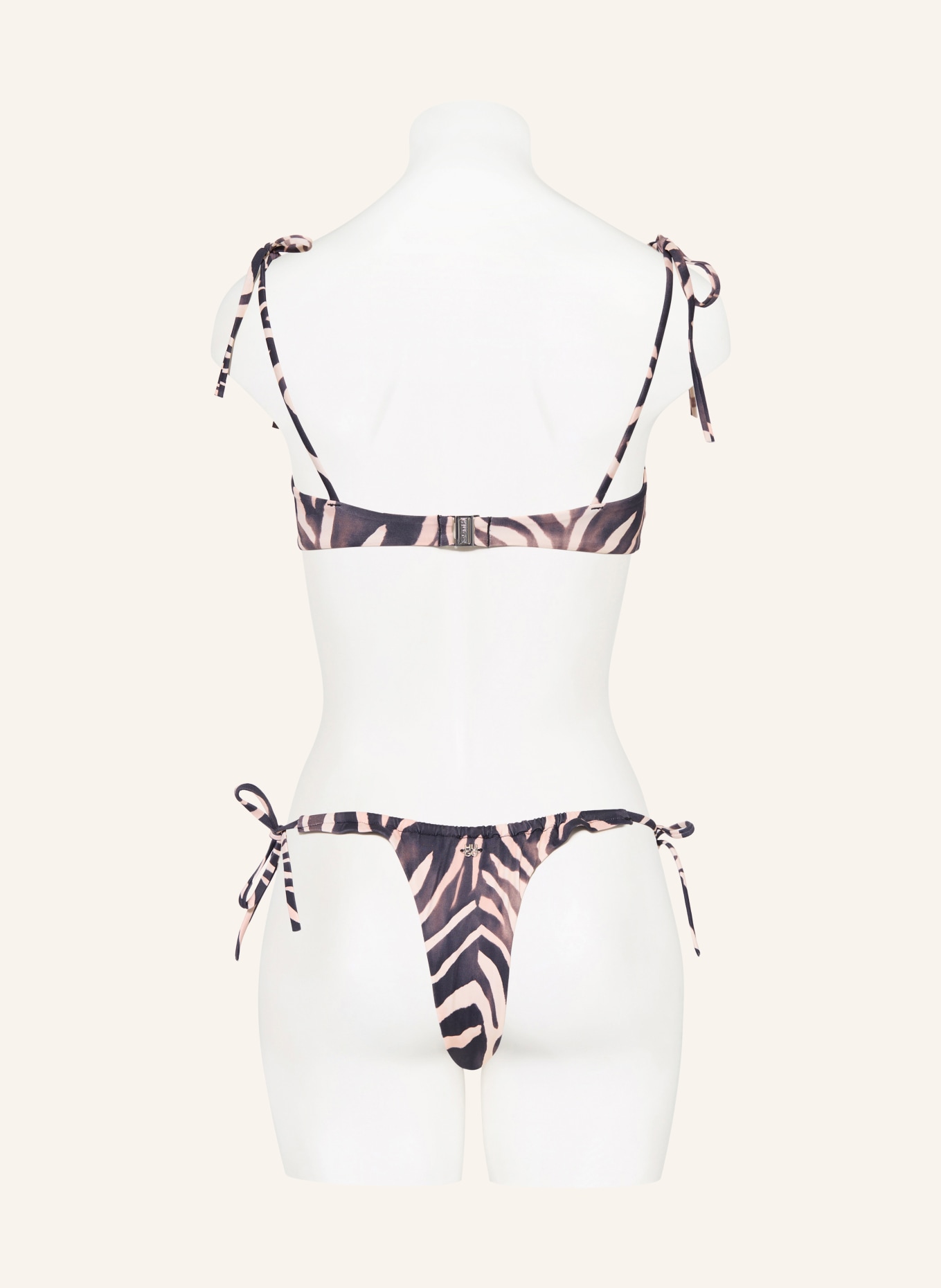 HUGO Bralette-Bikini-Top FANCY: BEIGE / SCHWARZ