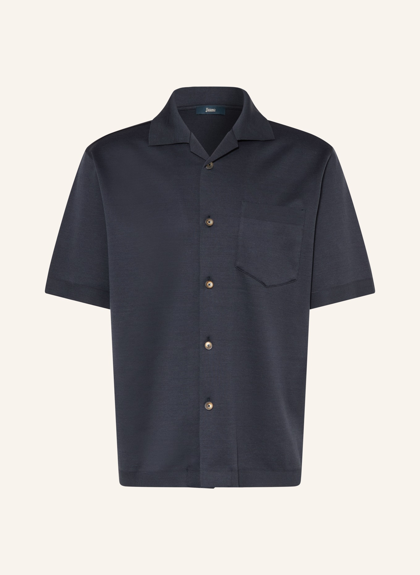 HERNO Koszula wypoczynkowa Comfort Fit: GRANATOWY