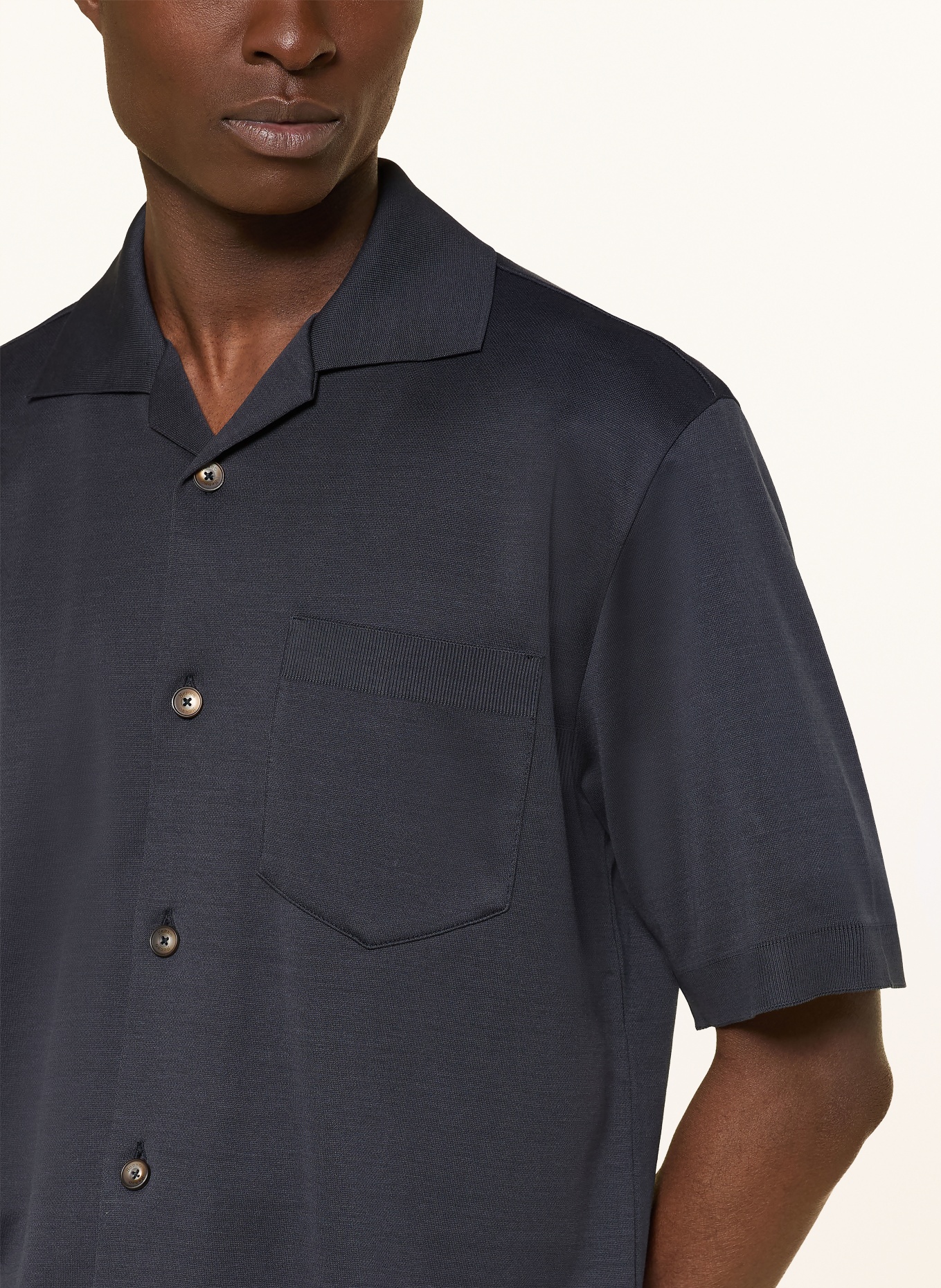 HERNO Koszula wypoczynkowa Comfort Fit: GRANATOWY