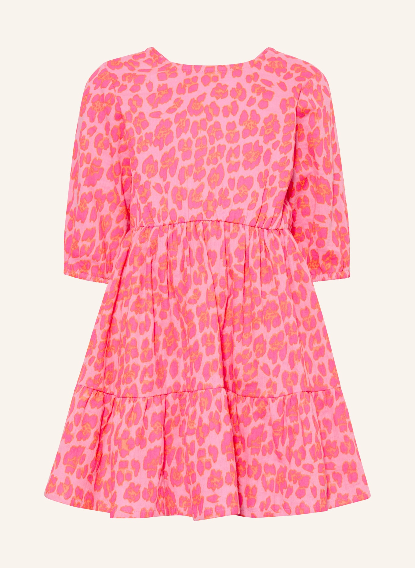 DANAMADE Dress with 3/4-length sleeves: LIGHT PURPLE / NEON PINK / NEON ORANGE