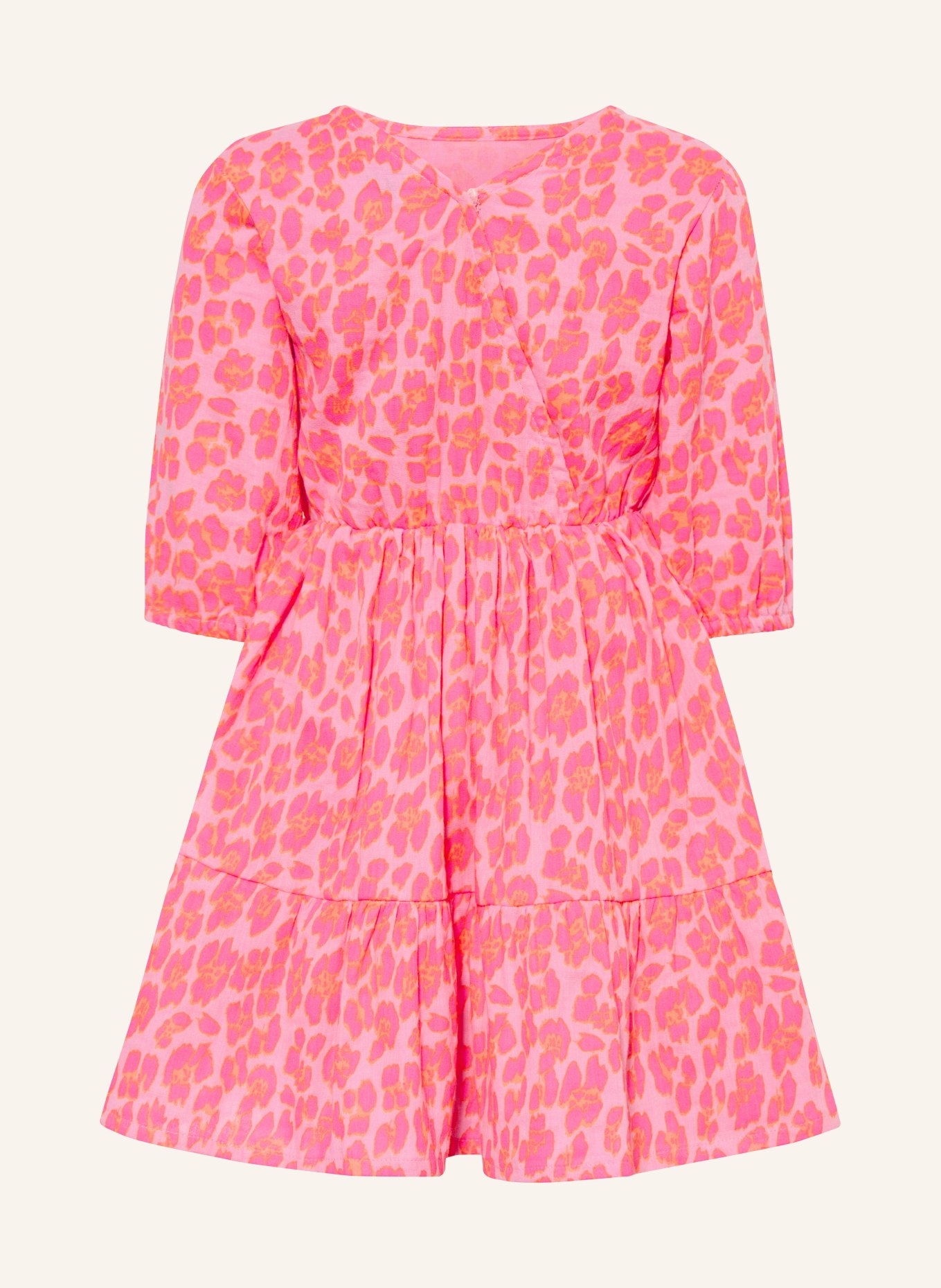DANAMADE Dress with 3/4-length sleeves: LIGHT PURPLE / NEON PINK / NEON ORANGE