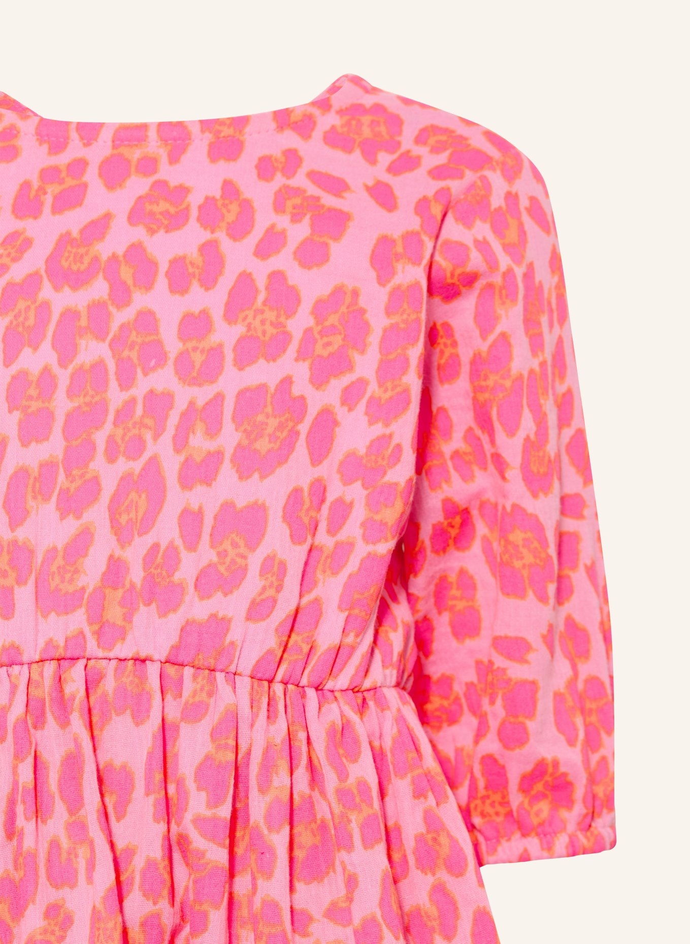 DANAMADE Dress with 3/4-length sleeves: LIGHT PURPLE / NEON PINK / NEON ORANGE
