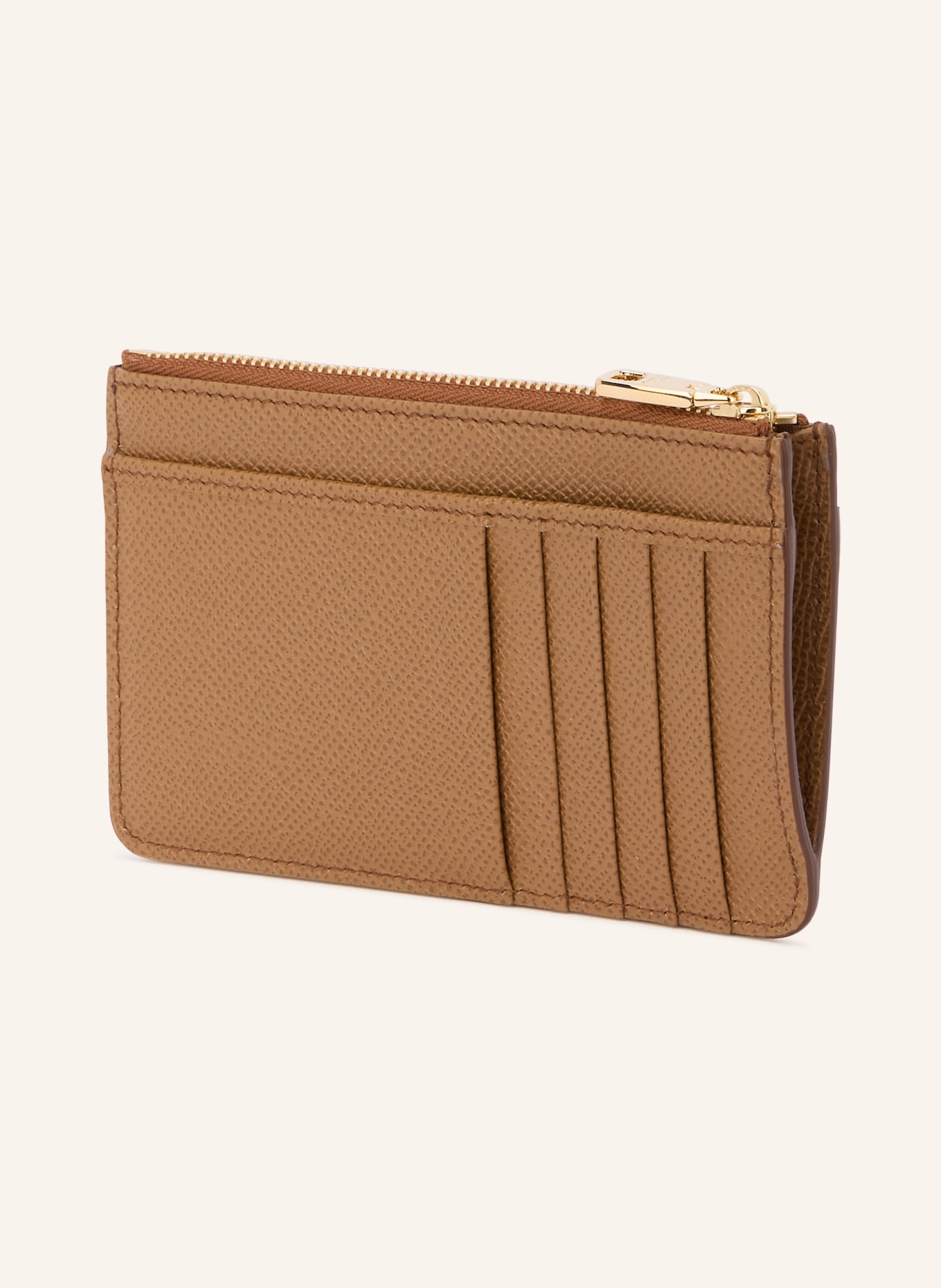 DOLCE & GABBANA porte-cartes: MARRON / OR