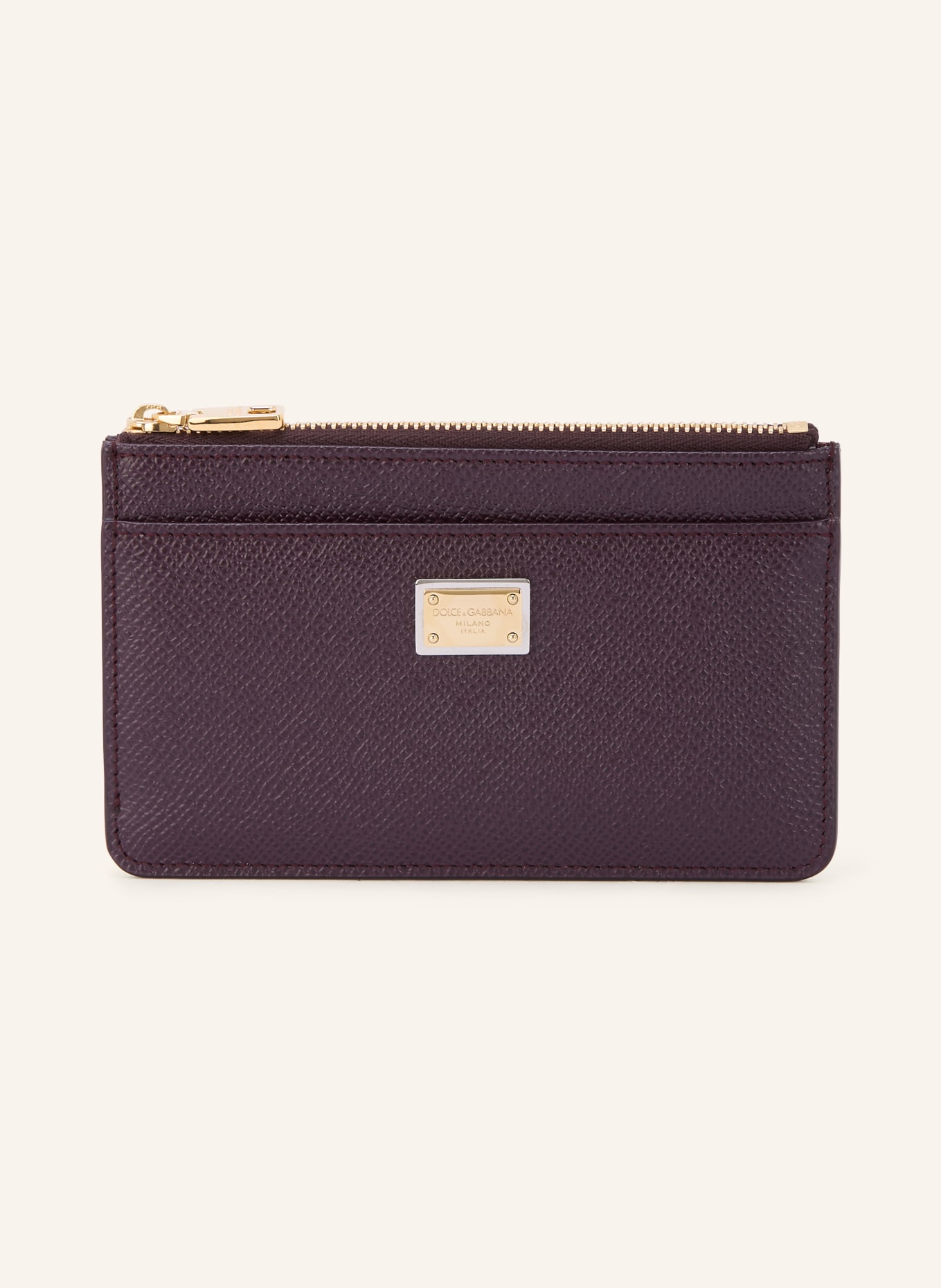 DOLCE & GABBANA porte-cartes: ROUGE FONCÉ / OR