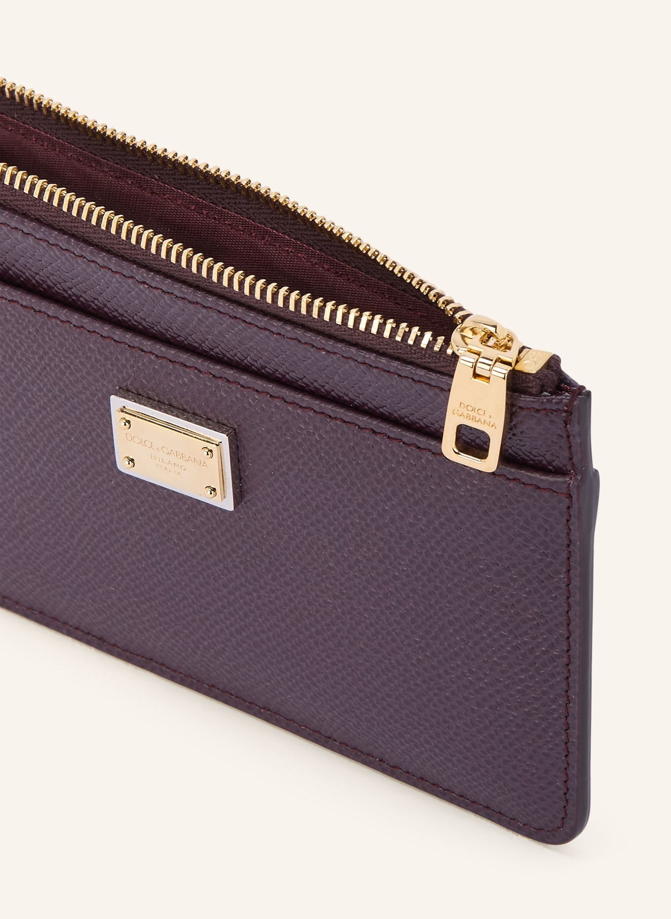 DOLCE & GABBANA porte-cartes: ROUGE FONCÉ / OR