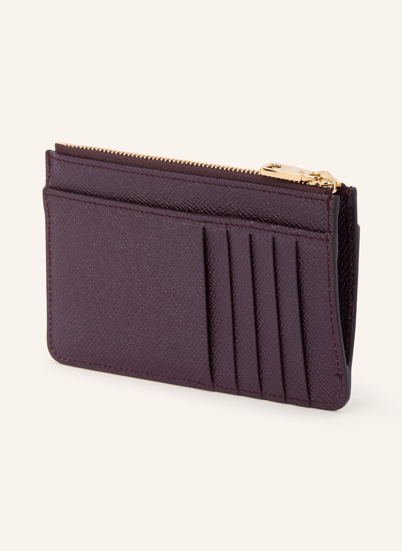 DOLCE & GABBANA porte-cartes: ROUGE FONCÉ / OR