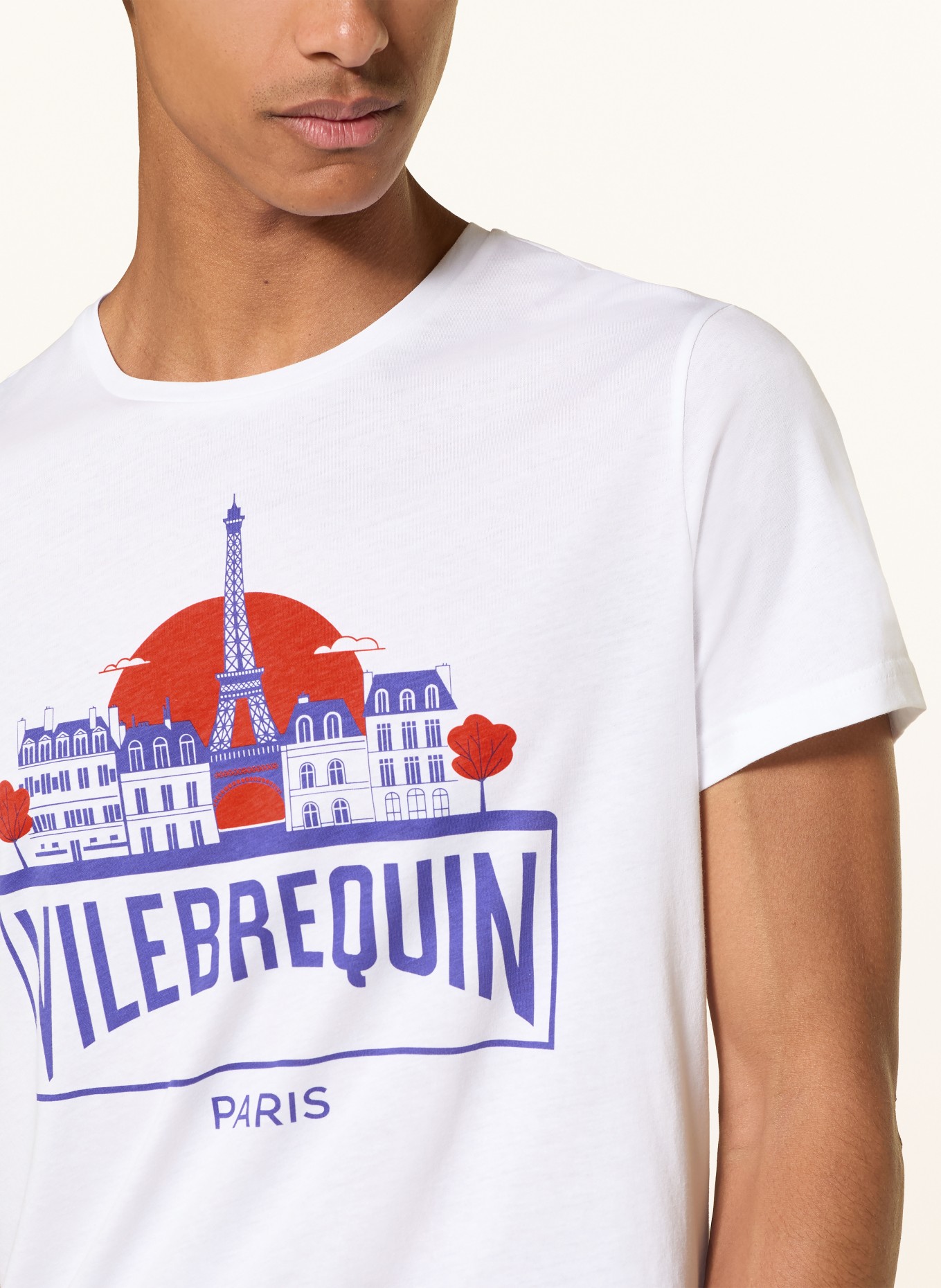 VILEBREQUIN T-Shirt: WEISS / LILA / ROT
