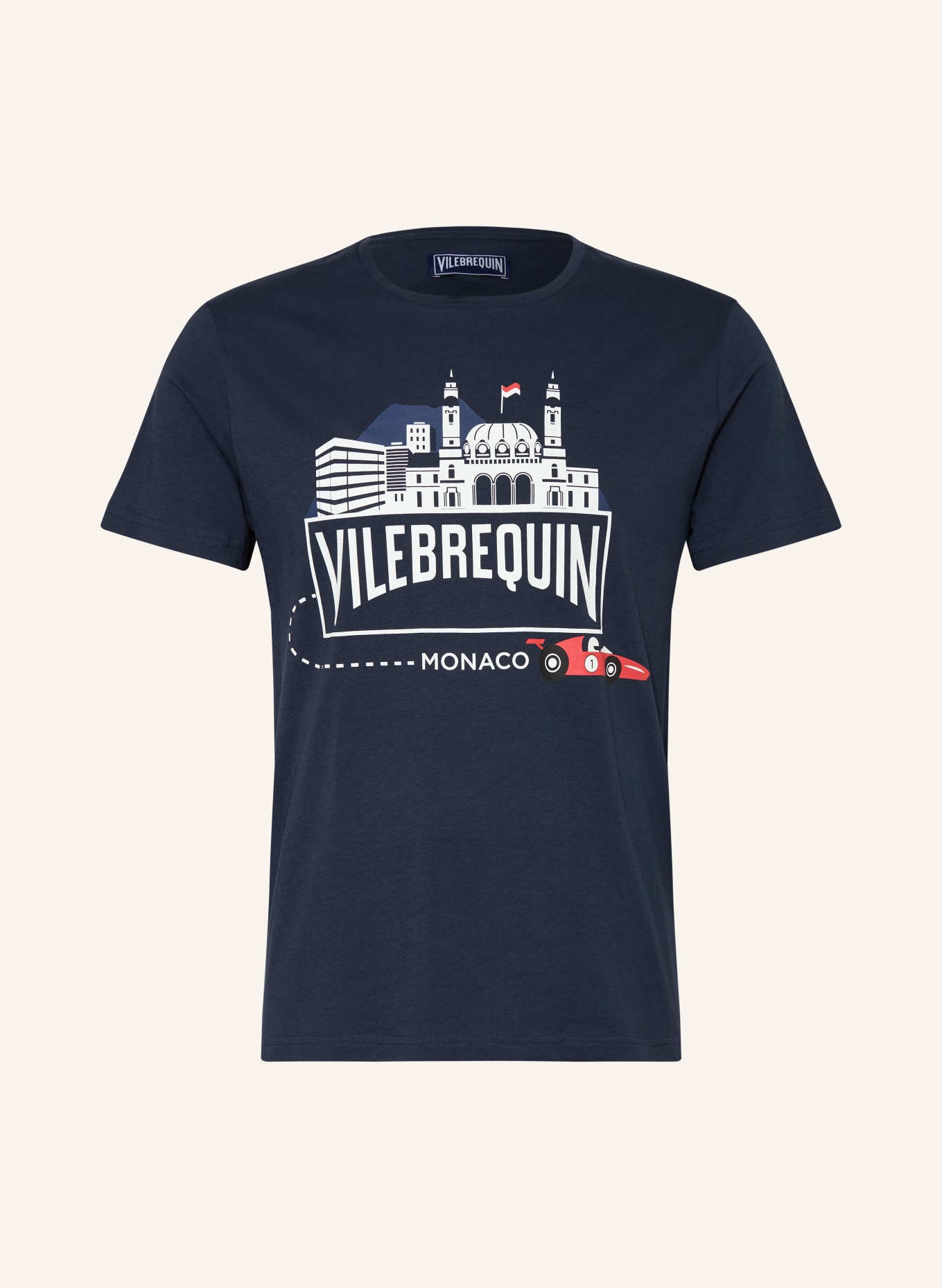 VILEBREQUIN T-Shirt: DUNKELBLAU / ROT / WEISS
