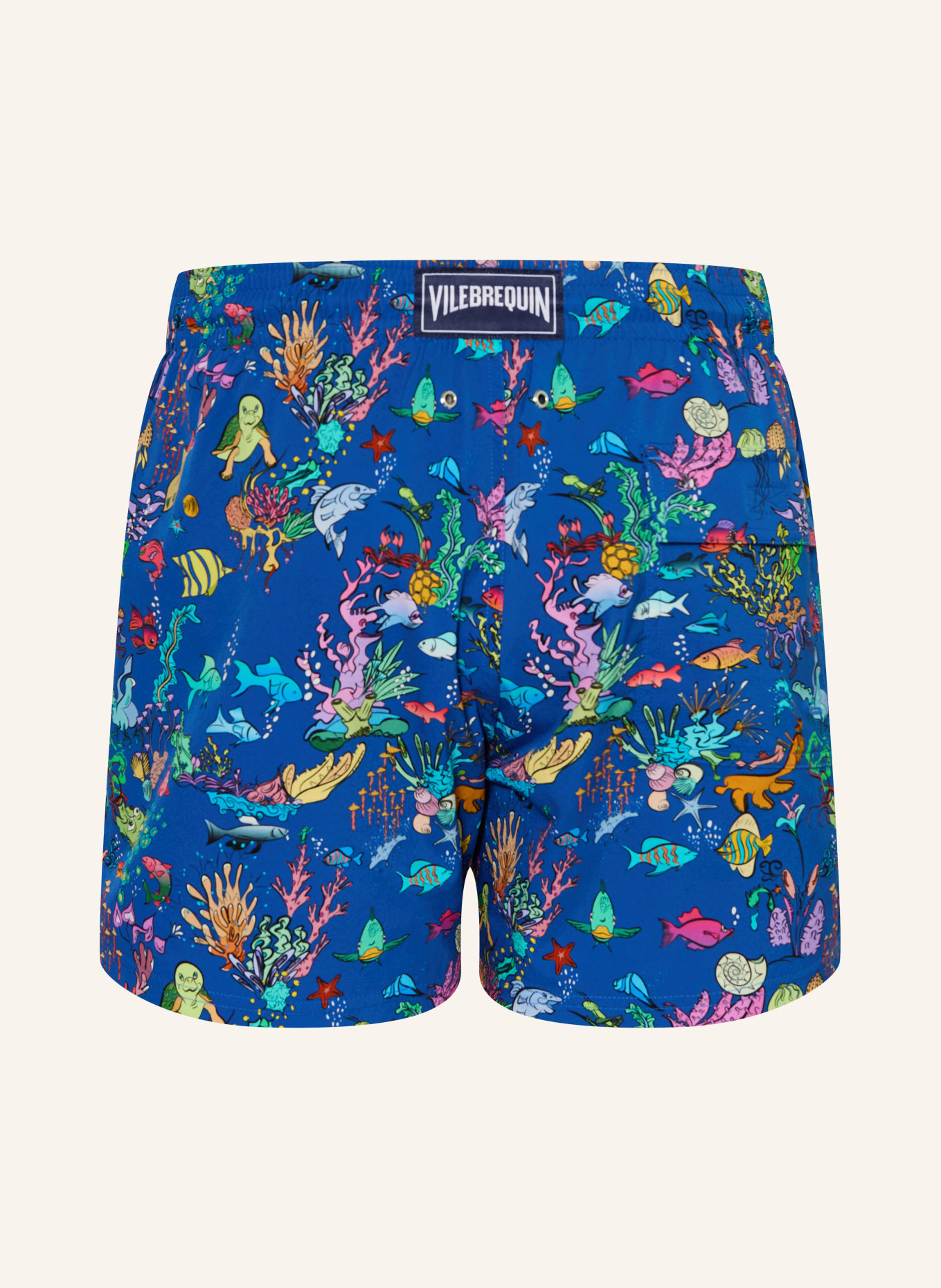 VILEBREQUIN Short de bain AQUARIUM: BLEU / JAUNE CLAIR / TURQUOISE